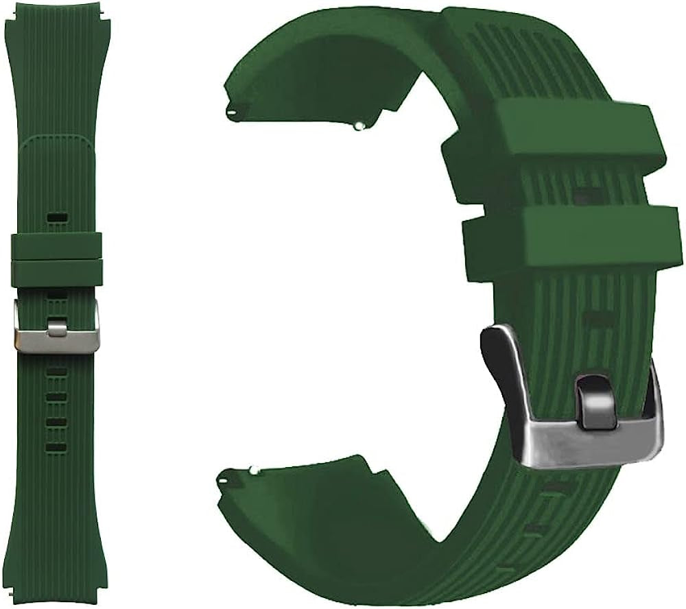 KOSSMA 22Mm Straps for Garmin Active/Venu 2/ Vivoactive 4 /Venu2 Silicone Replacement Wristband for Forerunner 745 Watch Band  KOSSMA Armygreen 22mm 