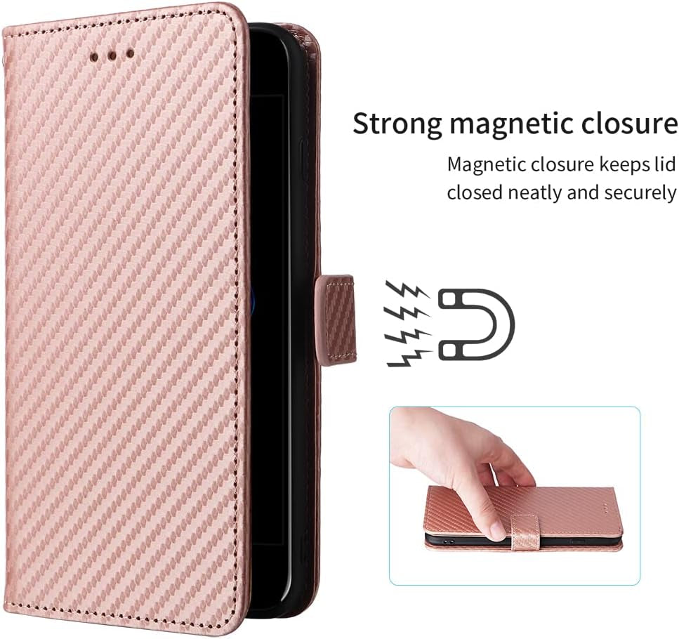 WWAAYSSXA Compatible with LG G6 Wallet Case Wrist Strap Lanyard and Leather Flip Card Holder Stand Cell Accessories Phone Cover for LGG6 Thinq LG6 Thin Q G 6 plus G6+ 6G VS988 H872 Women Men Rose Gold  WWAAYSSXA   