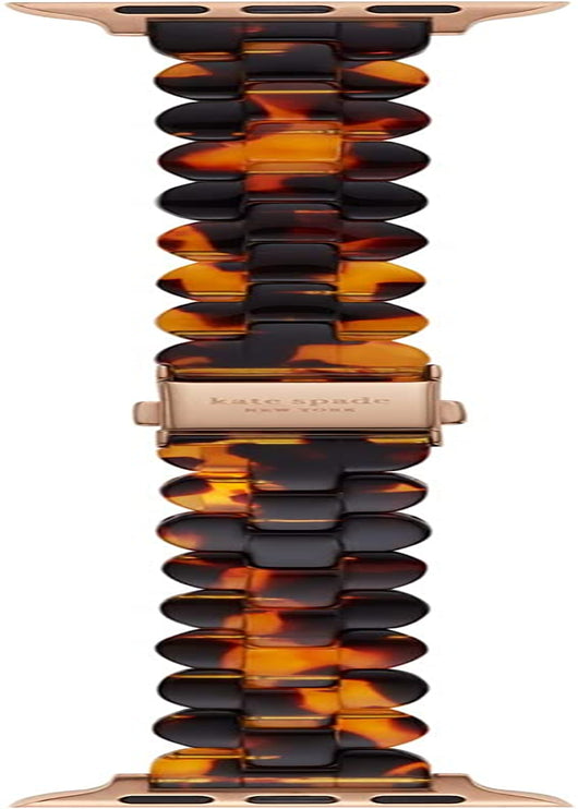Kate Spade New York Interchangeable Stainless Steel Band Compatible with Your 38/40Mm Apple Watch- Straps for Apple Watch Series 8/7/6/5/4/3/2/1/SE  kate spade new york Tortoise Scallop Plastic  