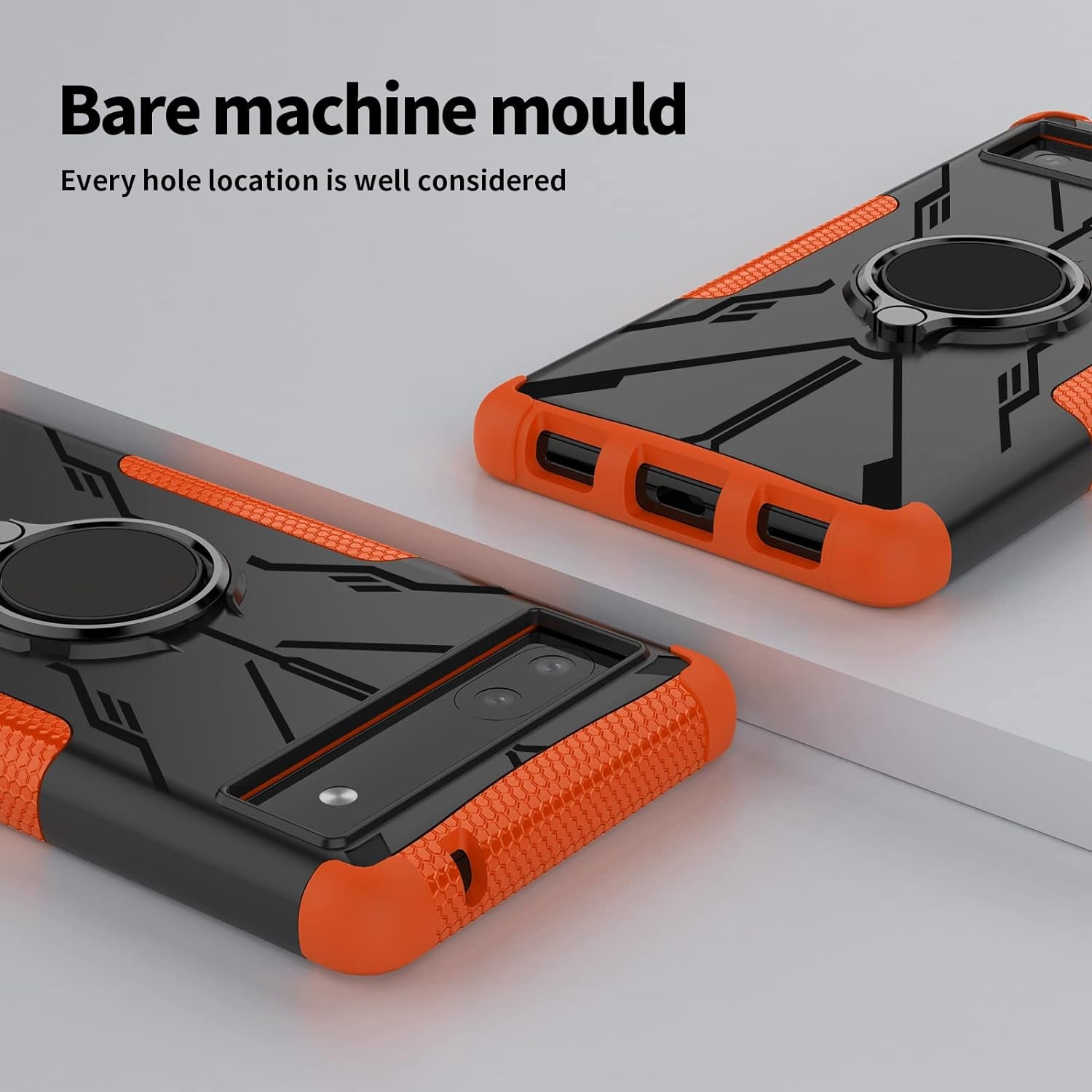 Military Case for Google Pixel 6A 5G 2022 Tough Rugged Dual Layer Case Hybrid Cover with 360°Ring Holder Kickstand for Google Pixel 6A 5G 2022  XBS-Better   