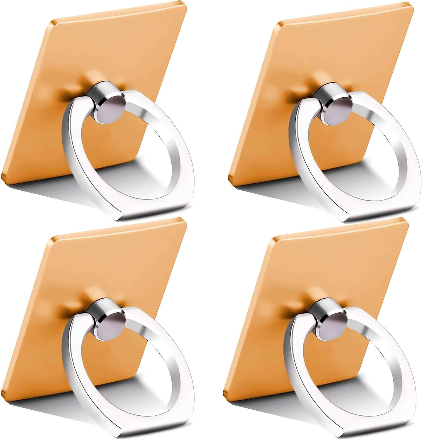 Finger Ring Stand, 360 Rotary Cell Phone Holder Finger Loop Grip Mount Universal Smartphone Kickstand,Ieugen Compatible with Iphone 14/Iphone 13/Galaxy S23/Galaxy S22/Galaxy  iEugen gold 4pack  