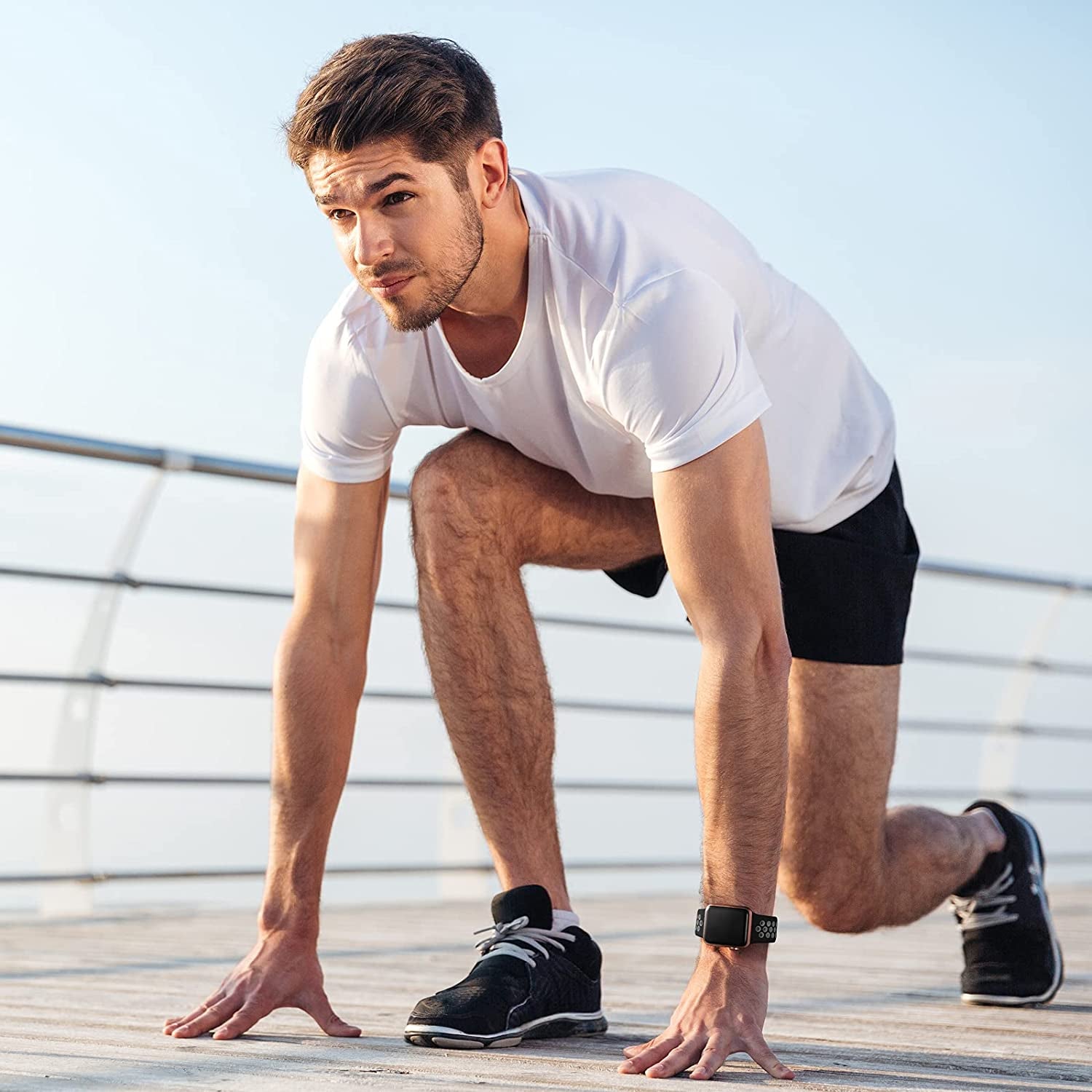 Adorve 4 Pack Sport Bands for Apple Watch 49Mm 41Mm 40Mm 38Mm 45Mm 44Mm 42Mm for Women Men, Durable Breathable Soft Silicone Replacement Wrist Strap for Iwatch Ultra SE Series 8 7 6 5 4 3 2 1, S/M M/L  Adorve   