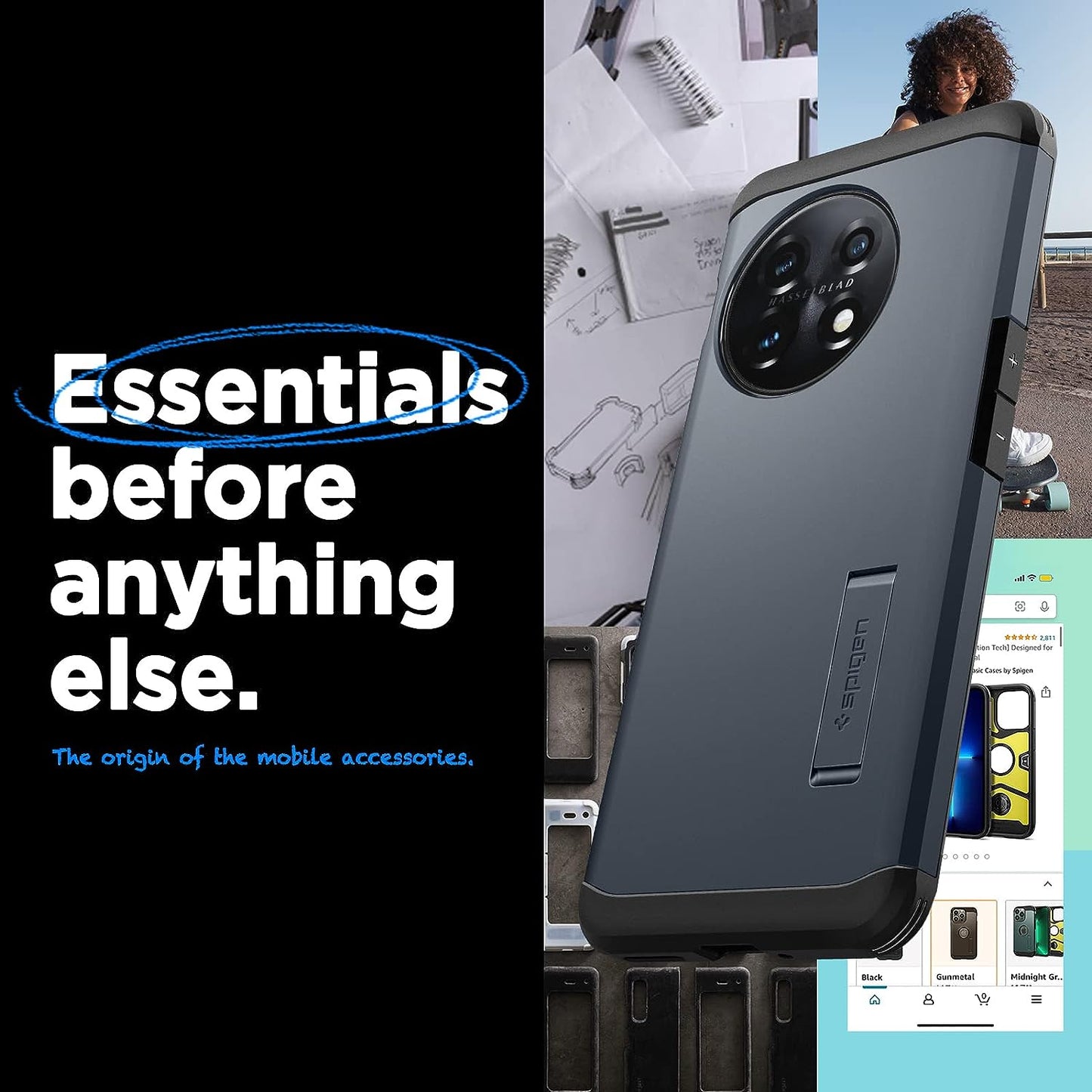 Spigen Tough Armor Designed for Oneplus 11 Case (2023) - Metal Slate  Spigen   