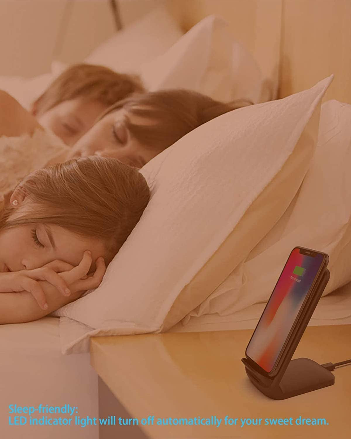 NANAMI Upgraded Fast Wireless Charger,Qi-Certified Wireless Charging Stand Compatible Samsung Galaxy S23/S22/S21/S20/S10/S9 S8/Note 20 Ultra/10/9 & Qi Phone Charger for Iphone 14/13/12/SE/11/XR/XS/X/8  NANAMI   