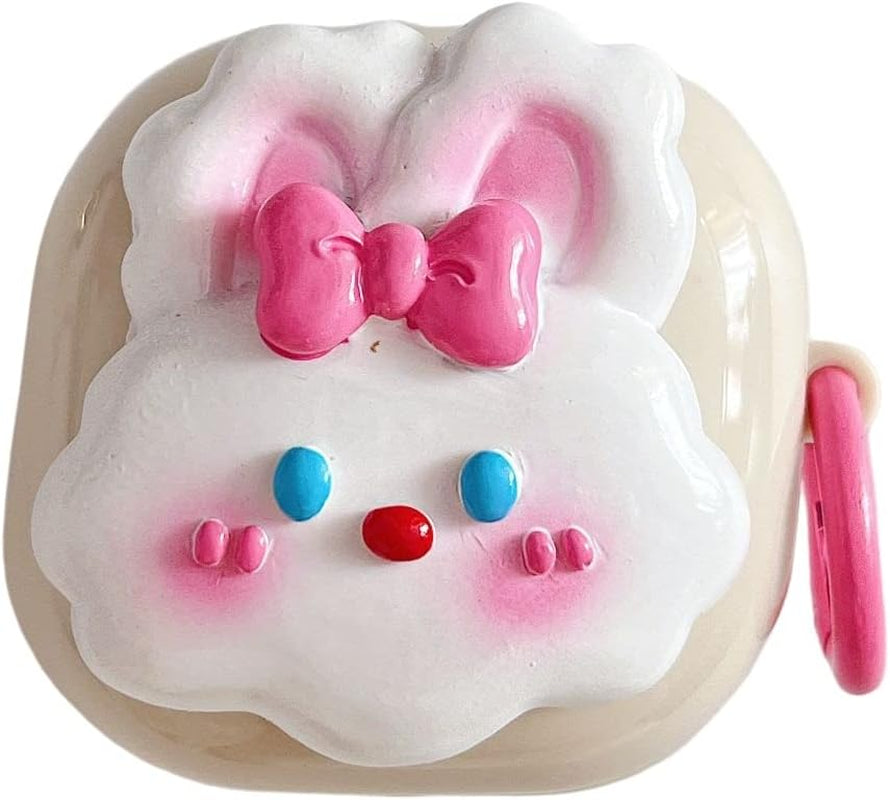 CASEVERSE Case for Samsung Galaxy Buds2 Pro/Buds 2 /Buds Pro/Buds Live with Pendant, Cute Funny Bear Protective Hard PC Headphones Covers  CASEVERSE Rabbit 3  