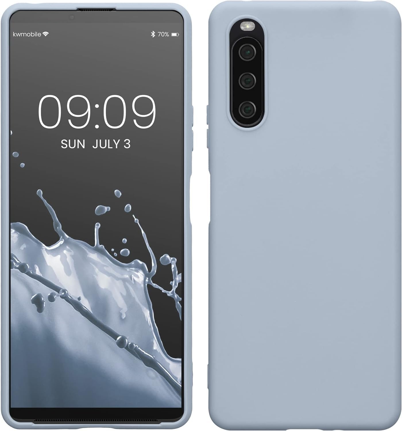 Kwmobile Case Compatible with Sony Xperia 10 IV Case - Soft Slim Protective TPU Silicone Cover - Cool Mint  KW-Commerce Light Blue  