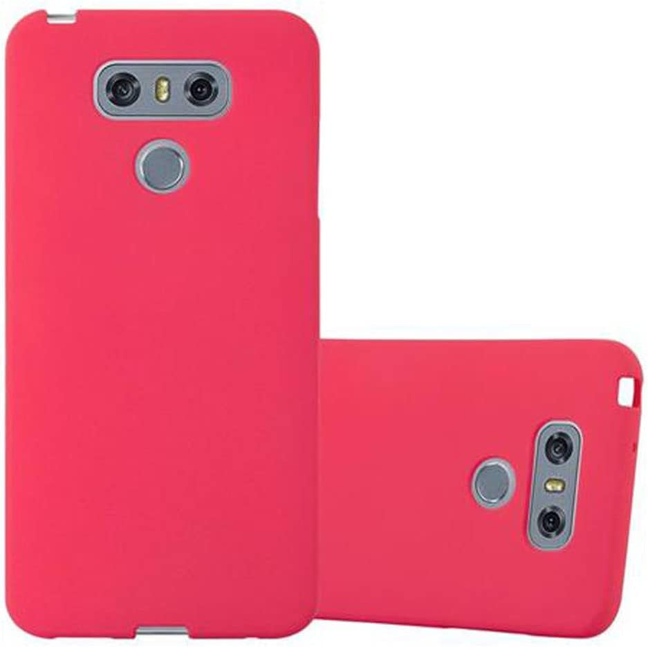 Cadorabo Case Compatible with LG G6 in Frost Dark Blue - Shockproof and Scratch Resistant TPU Silicone Cover - Ultra Slim Protective Gel Shell Bumper Back Skin  Cadorabo Frost Red  