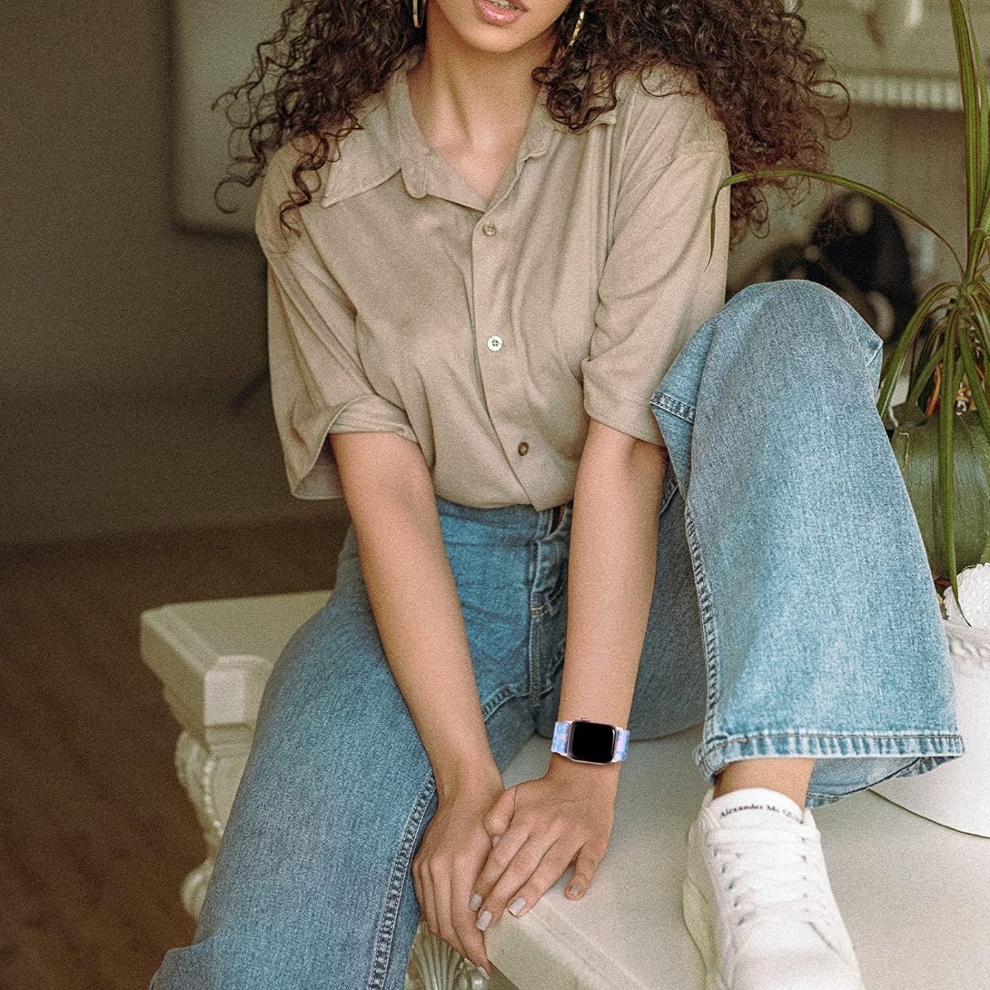 Cangroo 5 Pack Stretchy Nylon Bands Compatible with Apple Watch Band 38Mm 40Mm 41Mm 42Mm 44Mm 45Mm 49Mm for Women Men, Elastic Solo Loop Braided Wristbands for Iwatch SE Ultra Series 8 7 6 5 4 3 2 1  Cangroo   