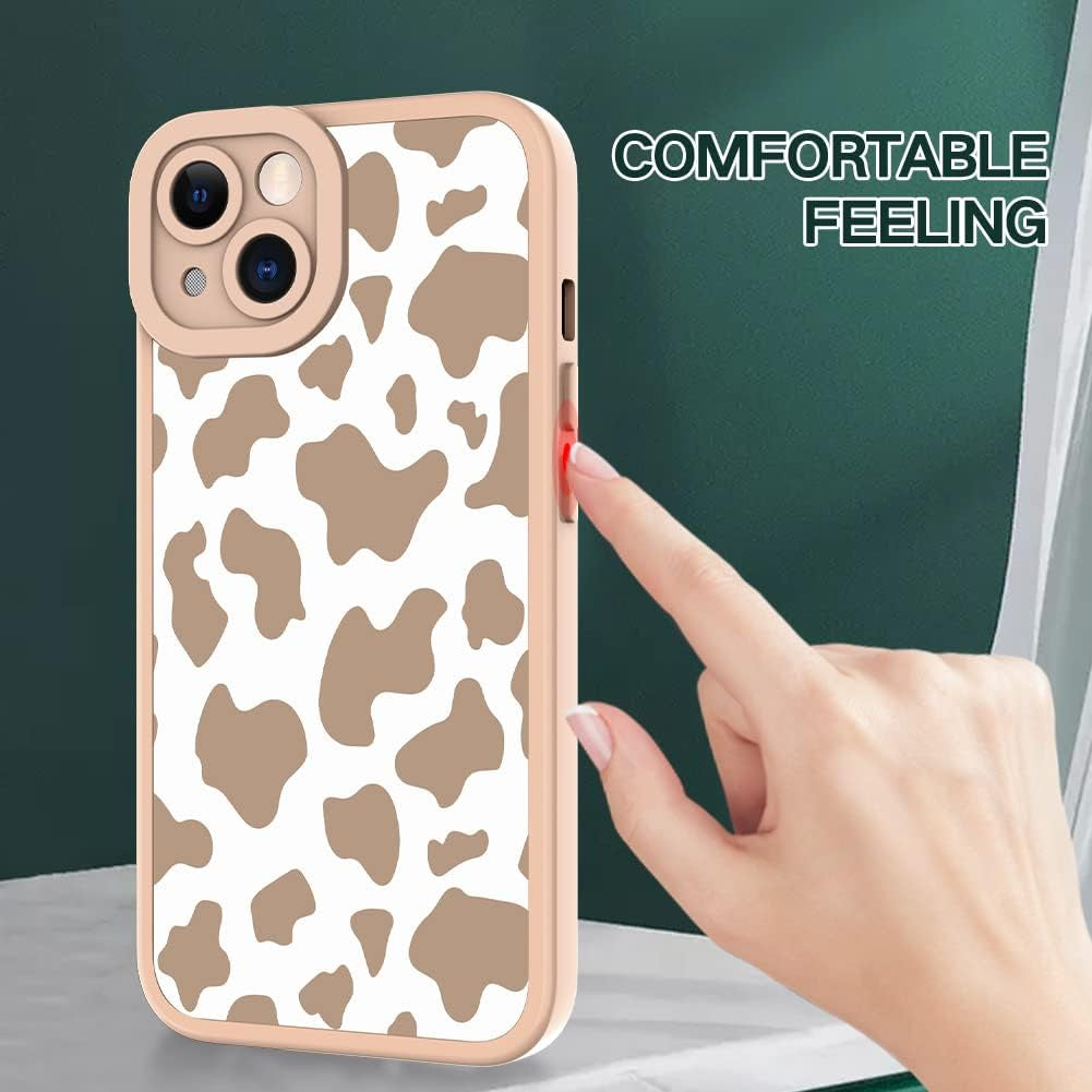 ZIYE for Iphone 13 Case Cow Pattern Phone Case with Camera Protection,Silicone TPU Phone Protective Cover Cheetah Design Cases Compatible with Iphone 13 6.1 Inch  ZIYE   