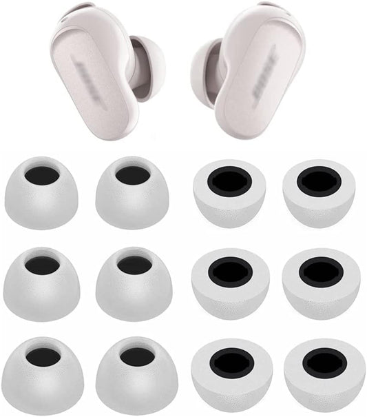 ALXCD Foam Eartips Compatible with Bose Quietcomfort Earbuds II 2022 New, 6 Pairs S M L Sizes Soft Memory Foam Ear Tips, Compatible with Bose Quietcomfort Earbuds Ii 2022, Gray Sml  ALXCD   