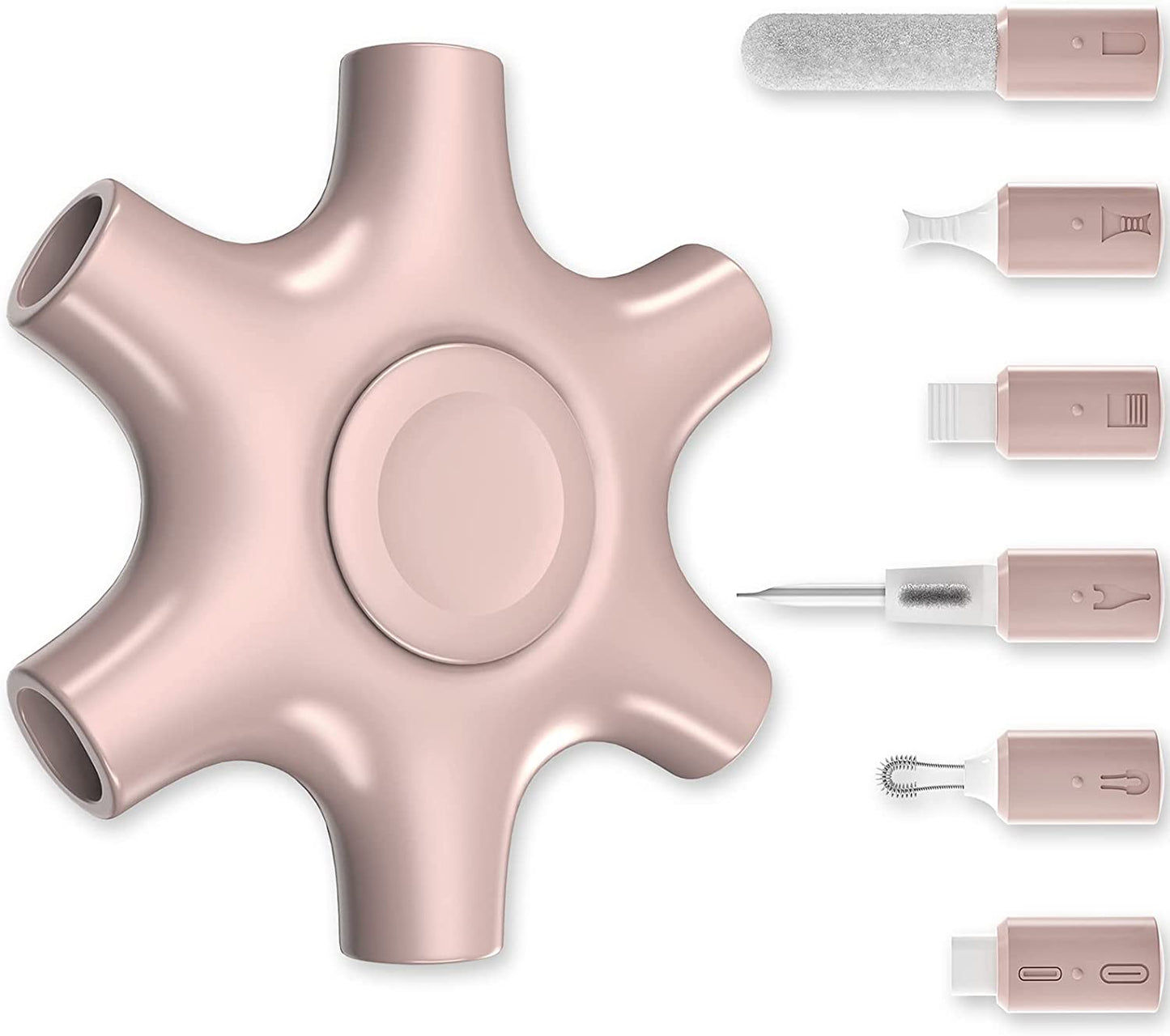Iphone Cleaning Kit Port Cleaner Repair & Restore Tool for Ipad Pro Watch Cell Phone Charging Port, Lightning Charger Cables Speaker Airpod Cleaning Putty Dust for All Devices - Snowflake Multitool  Tassmpitor RoseGold  