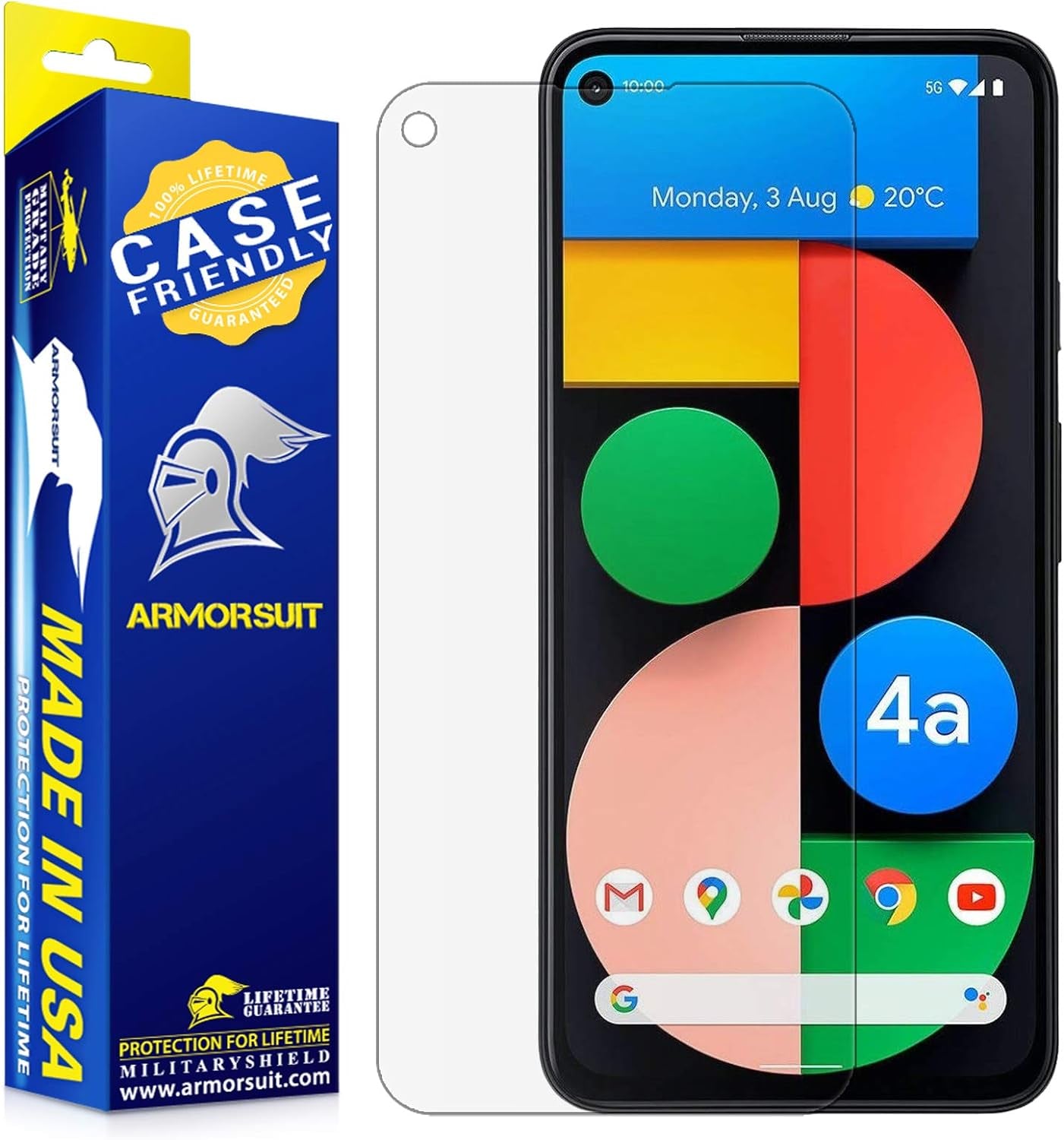 Armorsuit Militaryshield Anti-Glare Screen Protector Designed for Google Pixel 4A 5G Case Friendly Matte Film  ArmorSuit   