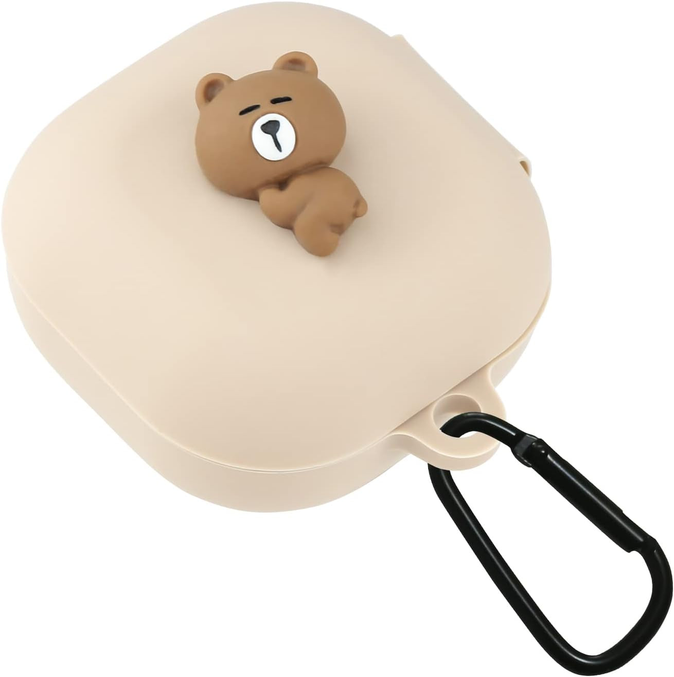 Wonhibo Cute Duck Case for Samsung Galaxy Buds 2 Pro/Galaxy Buds 2/ Galaxy Buds Pro/Galaxy Buds Live,Silicone Earbuds Cover with Keychain  Wonhibo headphone case Bear  