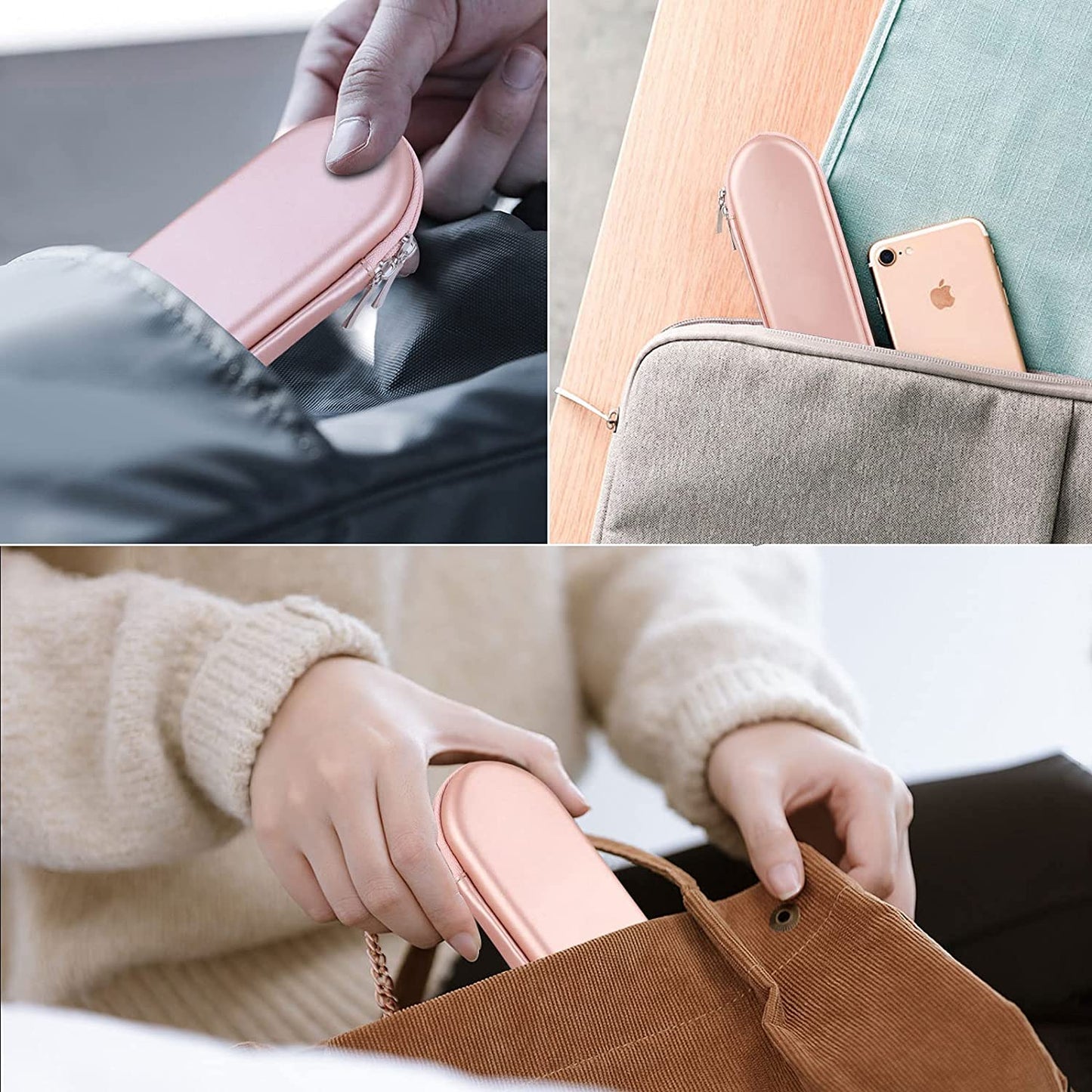 TITACUTE for Apple Pencil Case Carrying Case Hard Foam Zipper Shockproof Protective Ipencil Case Holder for Apple Pencil 1St Generation 2Nd Gen for Ipad 10 Pro Stylus Pen Charger Cable Adapter Earbuds  TITACUTE   