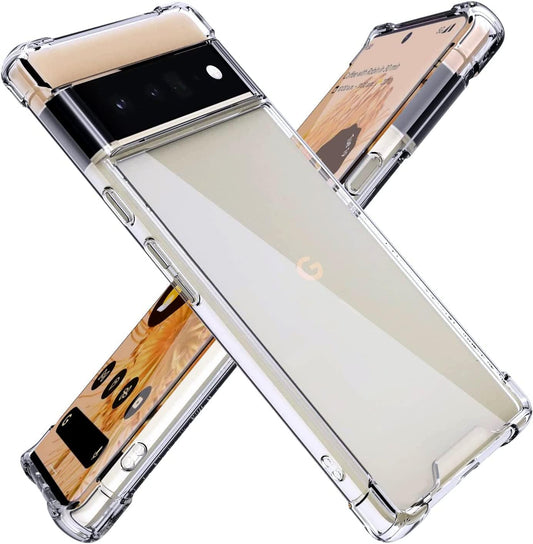 KIOMY Google Pixel 6 Pro 5G Case Diamond Clear with Hybrid anti Yellow Design Hard PC Back Shell with TPU Raised Bezel Shockproof Bumper Protective Ultra Transparent Slim Fit Cell Phone Cover  KIOMY   