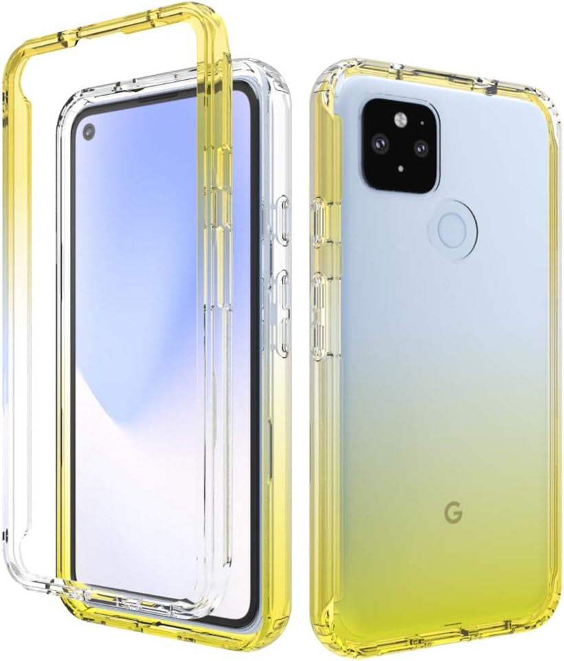 Google Pixel 4A 5G Case [For 5G Version ONLY], Onyxii Full-Body Rugged Ultra Transparency Hybrid Protective Case with Built-In Screen Protector for Google Pixel 4A 5G (Red)  Onyxii Case   