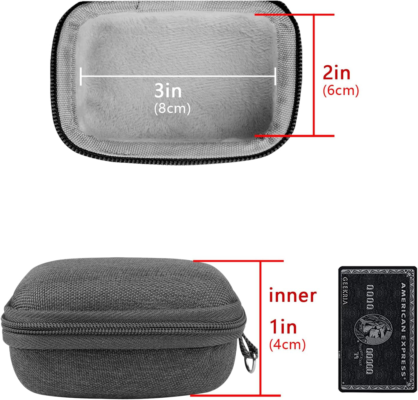 Geekria Shield Headphones Case Compatible with Skullcandy Jib True 2, Indy, Grind Fuel True Wireless In-Ear Earbud Case, Replacement Hard Shell Travel Carrying Bag with Cable Storage (Grey)  GEEKRIA   