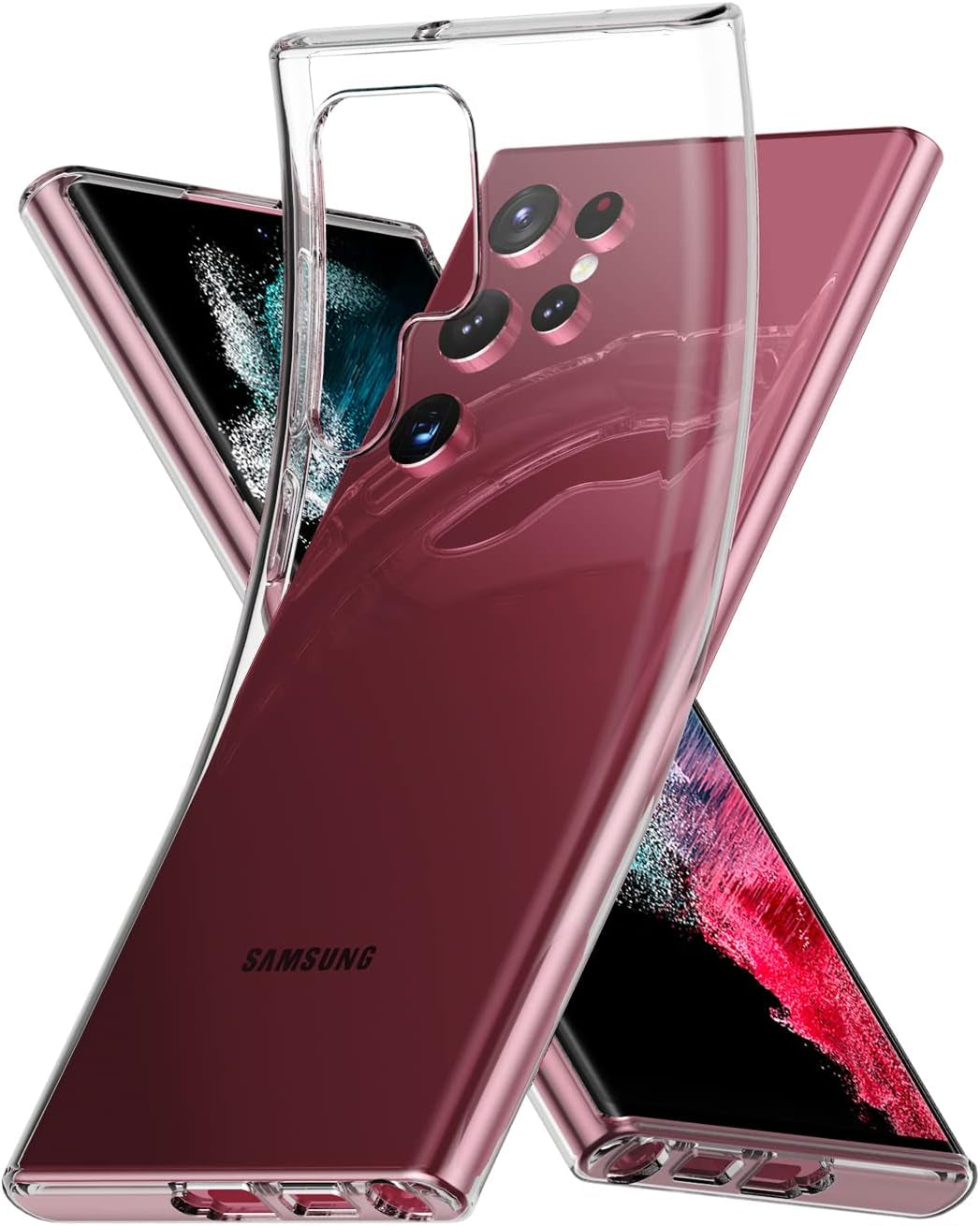 TPU for Samsung Galaxy S22 Ultra Case Clear, Galaxy S22 Ultra Case, Ultra [Slim Thin] Flexible TPU Scratch Resistant Gel Rubber Soft Silicone Protective Case Cover for Galaxy S22 Ultra(Clear)  CASEVASN   