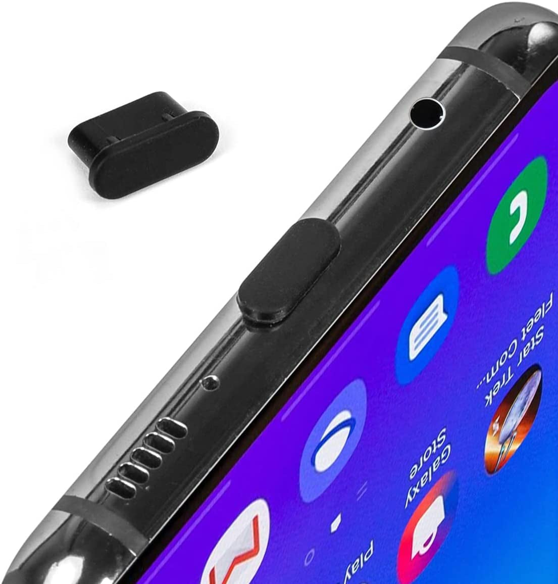 Casebuy 20X USB C anti Dust Plugs Compatible with Samsung Galaxy S23, S22, S21, S20,A53, Note 20, Pixel, Macbook, Laptop, Cell Phone Dust Cover for Any USB Type C Charging Port- Black  CaseBuy   