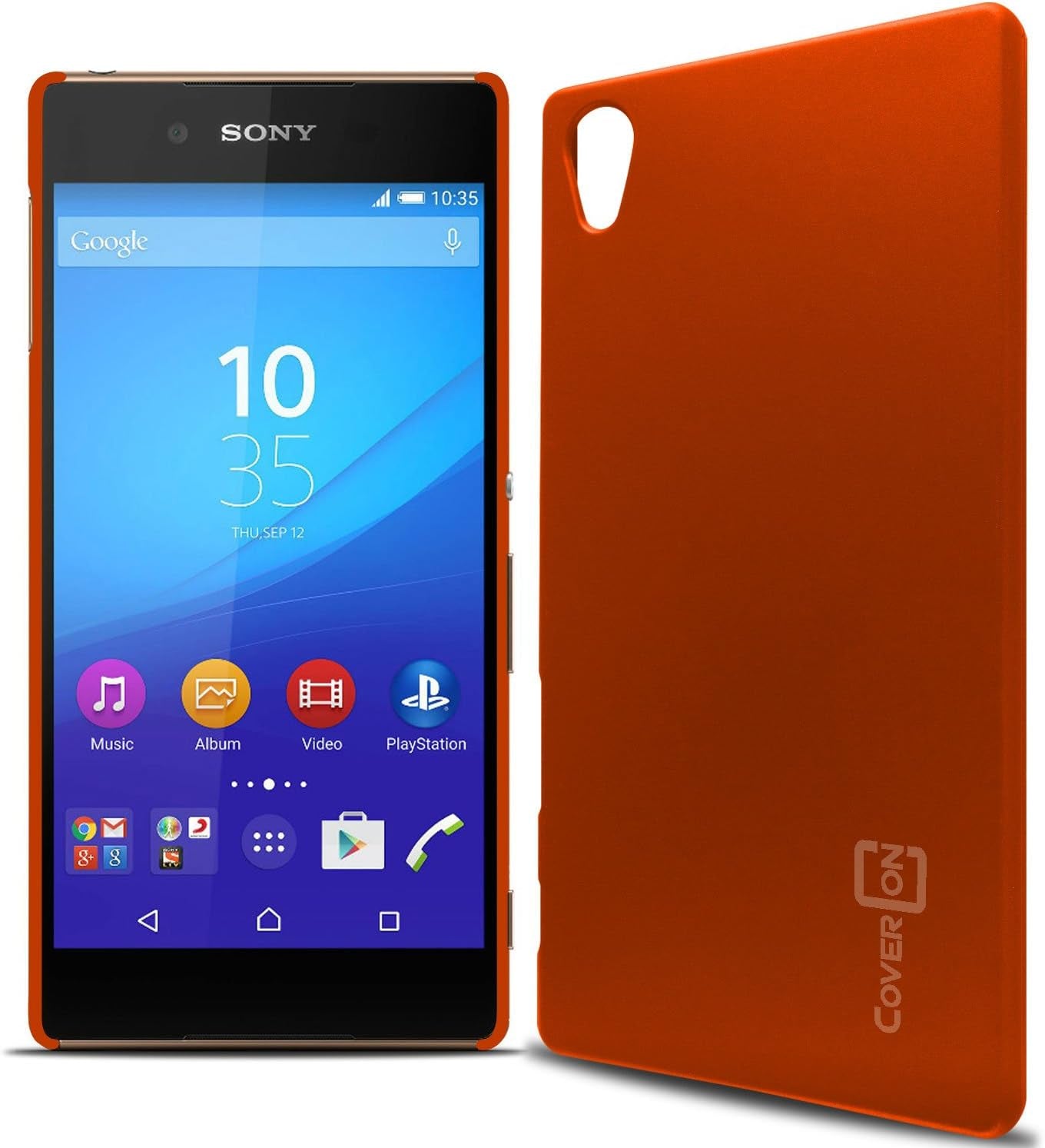 Sony Xperia Z5 Hard Case, Coveron® [Slender Fit Series] Slim Matte Hard Polycarbonate Back Cover Phone Case for Sony Xperia Z5 - Violet Purple  CoverON Neon Orange  