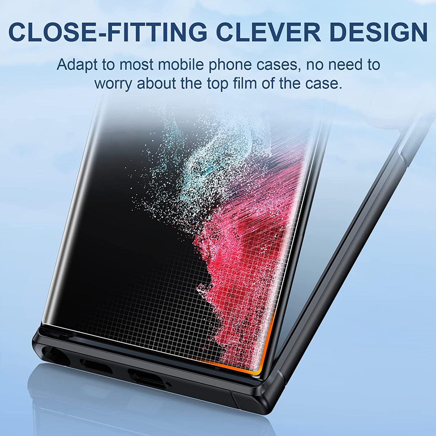 LK 3 Pack for Samsung Galaxy S22 Ultra Screen Protector [Not Glass] [Support Fingerprint Unlock] Bubble Free, with Easy Installation Tool, 3D Curved Max Coverage for S22 Ultra 6.8-Inch  LK   