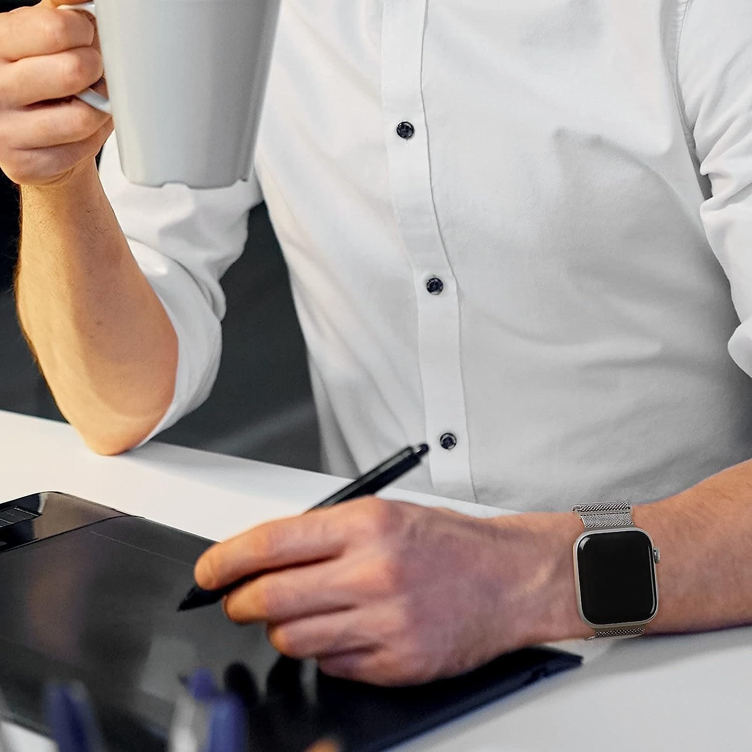 TRA 3 Pack Metal Stainless Steel Bands Compatible with Apple Watch Band 49Mm 45Mm 44Mm 42Mm 41Mm 40Mm 38Mm, Magnetic Mesh Loop Strap Wristband for Iwatch Ultra Series 8/SE/7/6/5/4/3/2/1 Men Women  TRA   