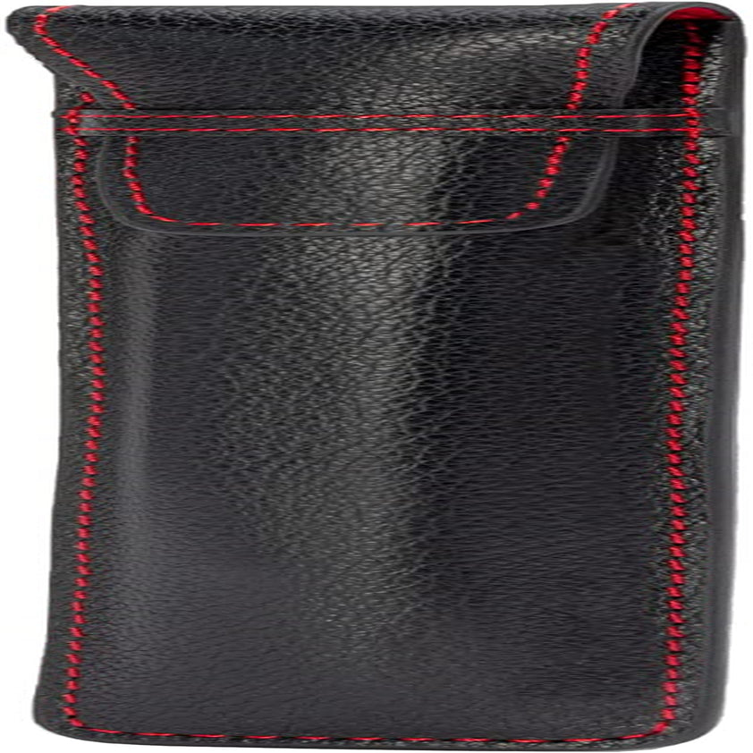 TORRO Pencil Sleeve Compatible with Apple Pencil (1St and 2Nd Generation) – Genuine Leather Apple Pencil Case with Microfibre Lining (Dark Brown)  B.A.M Worldwide ltd Black with Red Detail  