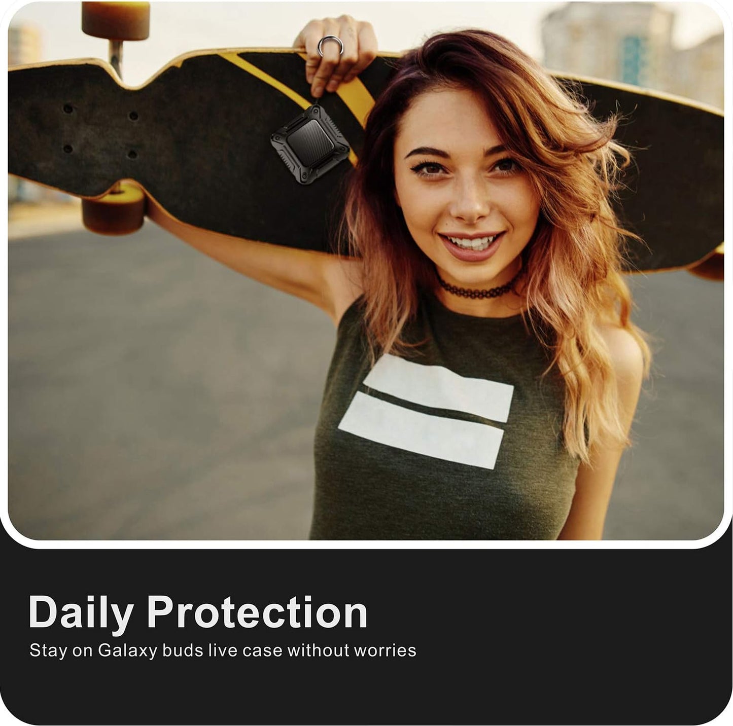 TPU Hard Case for Galaxy Buds 2 Pro Case 2022/Galaxy Buds 2 Case 2021/ Buds Pro Cover 2021/ Buds Live Case 2020, Wireless Charging Carbon Fiber Protective Earbuds Accessories with Keychain,Black  MIMIYA   