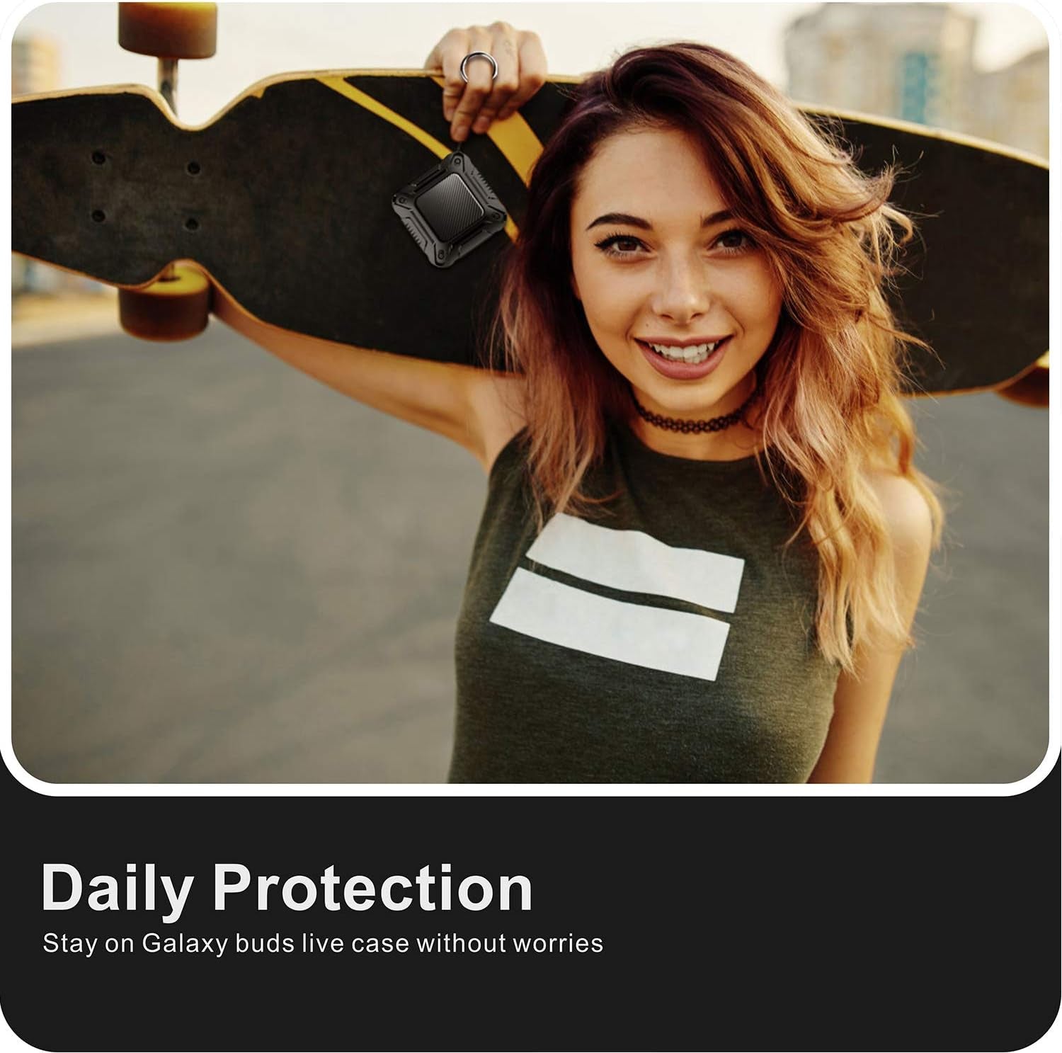 TPU Hard Case for Galaxy Buds 2 Pro Case 2022/Galaxy Buds 2 Case 2021/ Buds Pro Cover 2021/ Buds Live Case 2020, Wireless Charging Carbon Fiber Protective Earbuds Accessories with Keychain,Black  MIMIYA   