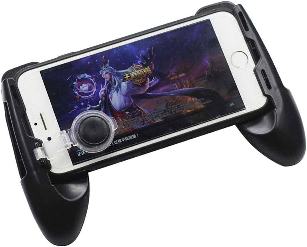 Mobile Joystick Controller Grip Case for Smartphones, Mobile Phone Gaming Grip with Joystick, Controller Holder Ergonomic Design (Black Type 01)  SUPIA   