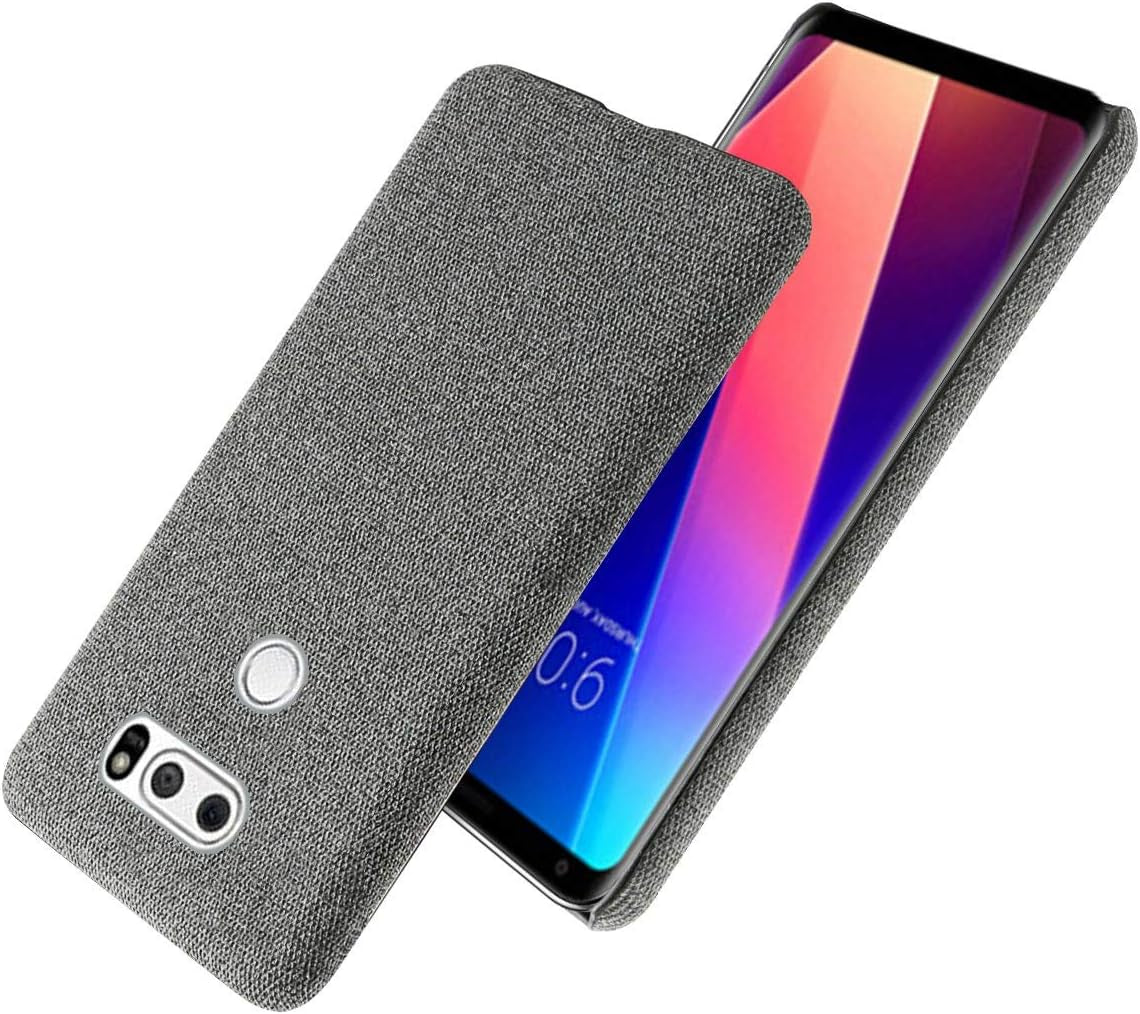 Grandcase LG V30 Case,Ultra-Thin Felt Cloth Anti-Fingerprint Shock Absorber Protective Cover for LG V30 6.0" -Dark Grey  Grandcaser   