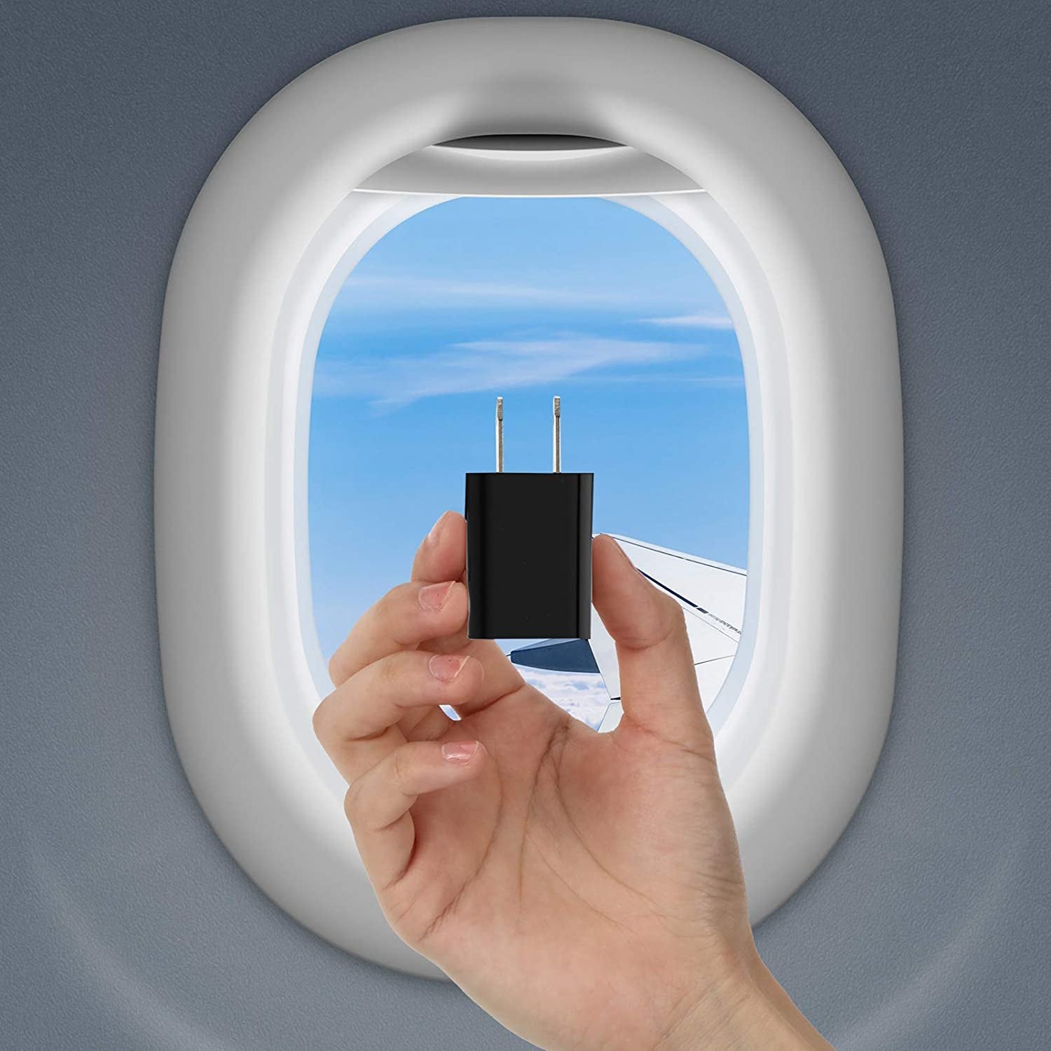 12 Pieces USB Wall Plugs USB Charger Blocks Charging Blocks for Wall Outlet 2.1A Dual Port USB Wall Plug Fast Charging for Most Smartphones and Tablets (Black)  Zhanmai   