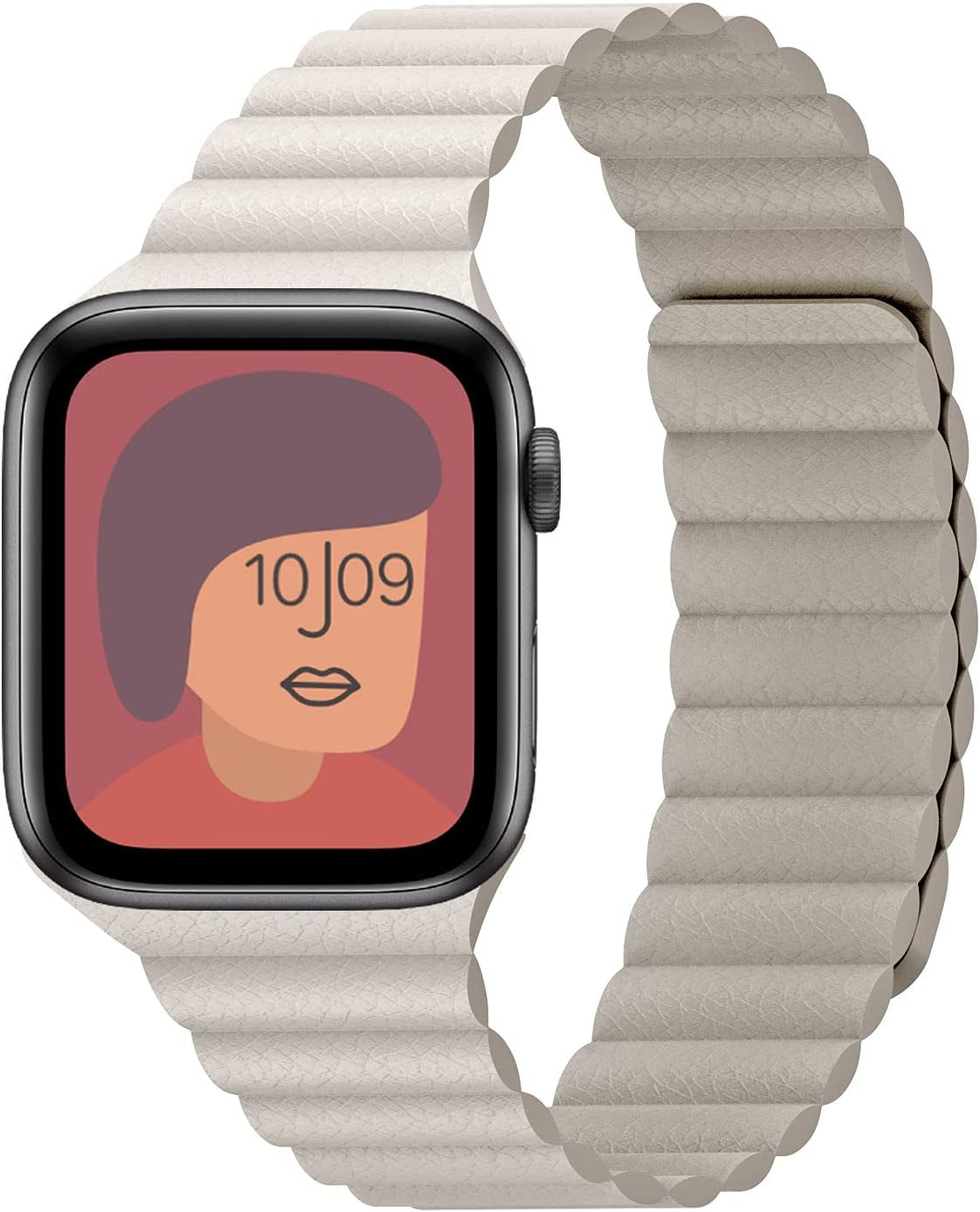 INI Compatible with Apple Watch Band 49Mm 45Mm 44Mm 42Mm 41Mm 40Mm 38Mm - Enhanced Adjustable Leather Strap with Magnetic Closure System for Iwatch Series Ultra/8/7/Se/6/5/4/3/2/1 - Black  INI Technologies Tan 42mm/44mm/45mm/49mm 6.0"-8.0" 