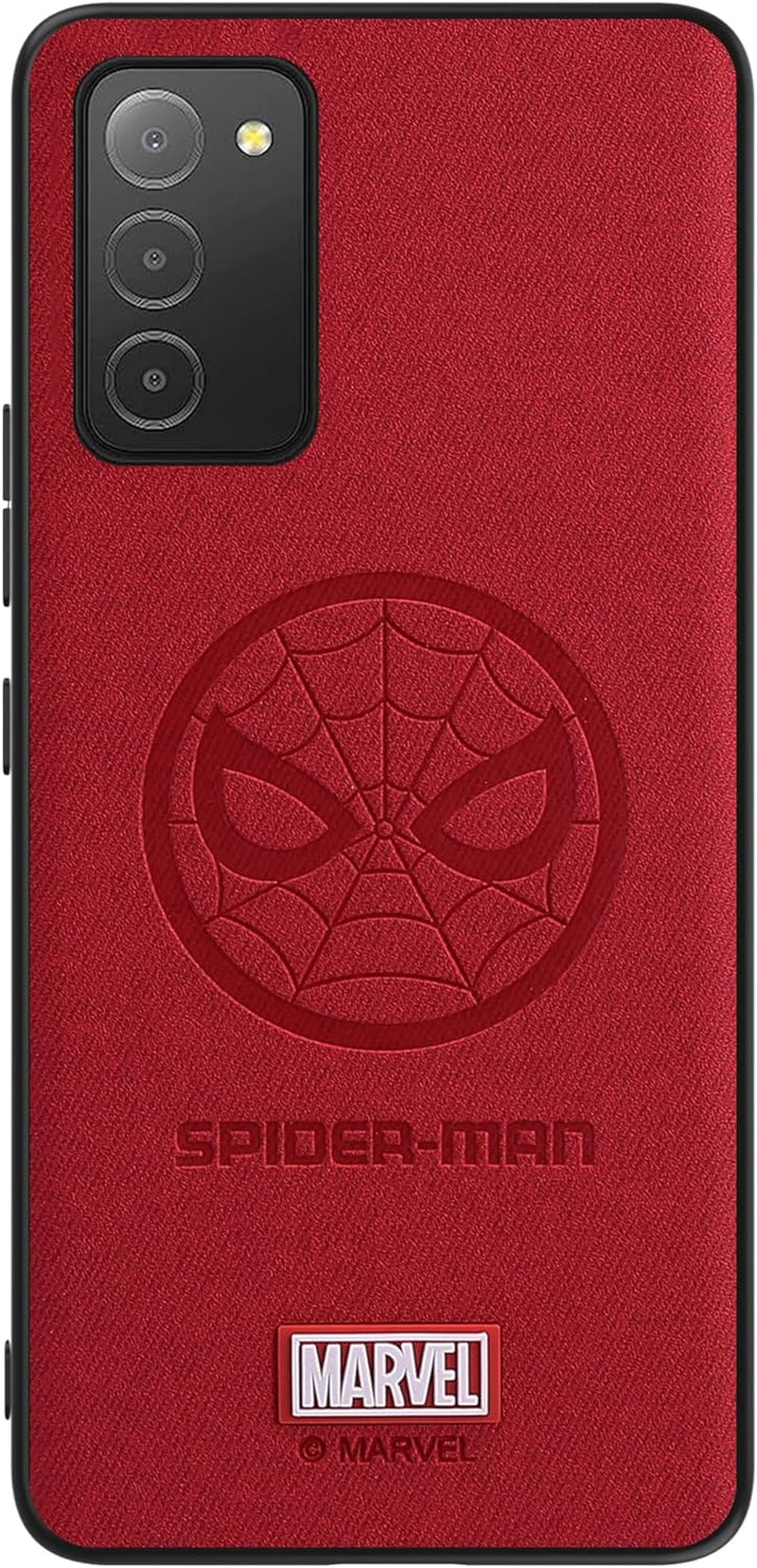 IRON SPIDER Case for Galaxy A12, with Marvel Character Samsung A12 Leather Case, A-BLACK  IRON SPIDER Spider-Red Galaxy A03S 5G (Mobile Phone Length 166Mm) 