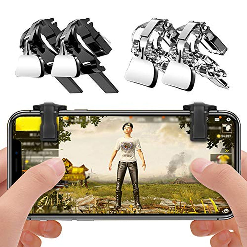 SODIAL 1 Pair for PUBG Mobile Game Fire Button Aim Key Smart Phone Gaming Trigger L1 R1 Shooter Controller Black  SODIAL   
