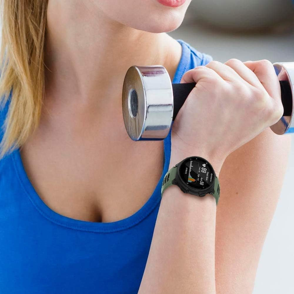 XNWKF Watch Band for Garmin Forerunner 735XT 735/220/230/235/620/630, Soft Silicone Replacement Straps for Forerunner 235 Band  XNWKF   