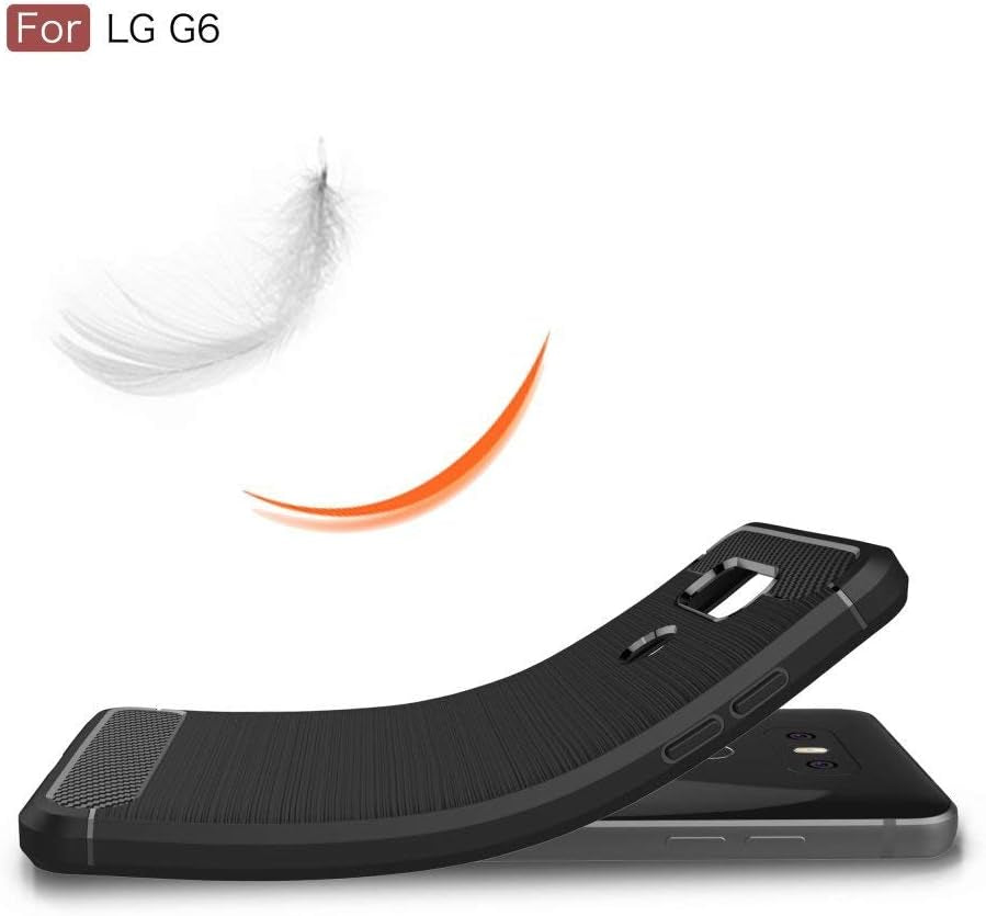 Vultic Carbon Fiber Case for LG G6, Durable [Shock Absorption] Slim TPU Matte Lightweight Bumper Cover (Navy Blue)  Vultic   