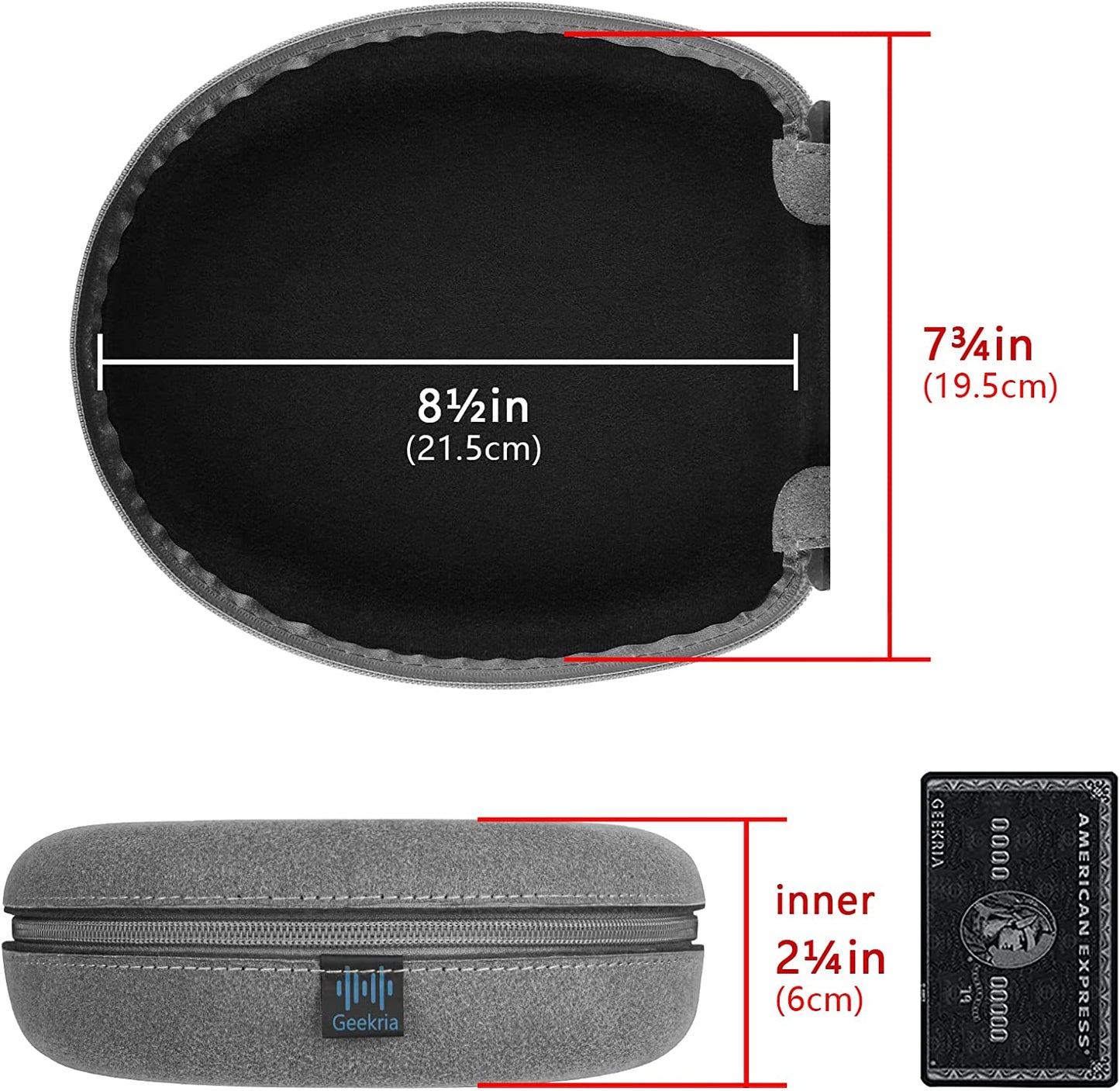 Geekria Shield Headphones Case Compatible with Airpod Max Case, Will Make Headphones into Sleep Mode Immediately, Replacement Hard Shell Travel Carrying Bag with Cable Storage (Dark Grey)  Geekria   