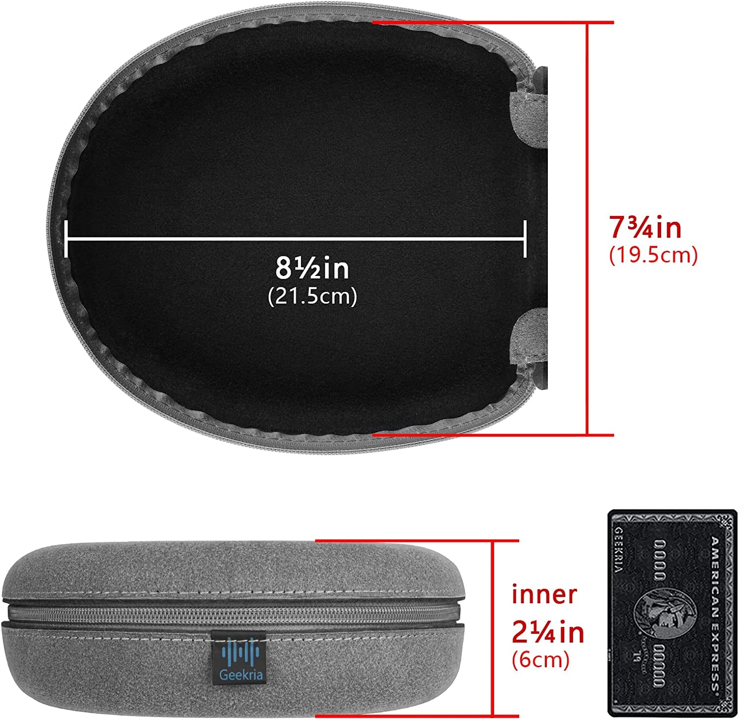 Geekria Shield Headphones Case Compatible with Airpod Max Case, Will Make Headphones into Sleep Mode Immediately, Replacement Hard Shell Travel Carrying Bag with Cable Storage (Dark Grey)  Geekria   