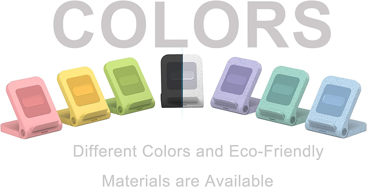 For Samsung Galaxy Z-Flip Wireless Charger: Galaxy Z Flip 4/3/5G Fast Charging Stand, 15W Fast Wireless Charger for Galaxy Z Flip4/Z Flip3/Z Flip 5G, Easy to Carry & Use (QC3.0 Adapter Included)Black  Geyo   