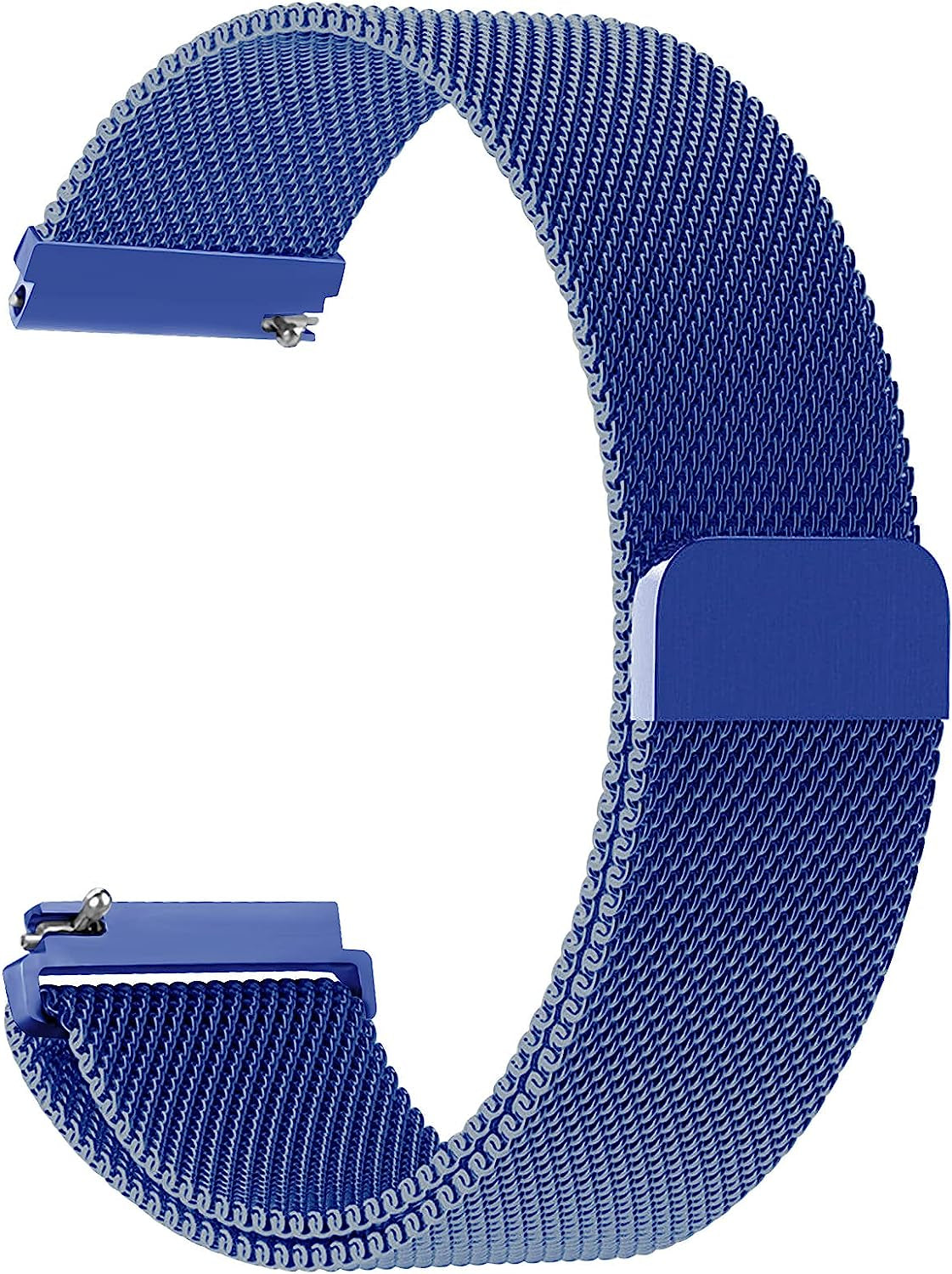 20Mm Quick Release Watch Band Metal Strap for Samsung Galaxy Watch 5 4 3 40Mm 41Mm 42Mm 44Mm 45Mm 46Mm Magnetic Mesh Watch Band for Amazfit Bip U Pro/Gts for Galaxy Watch Active/Active 2 40Mm 44Mm  DMVEIMAL Blue  