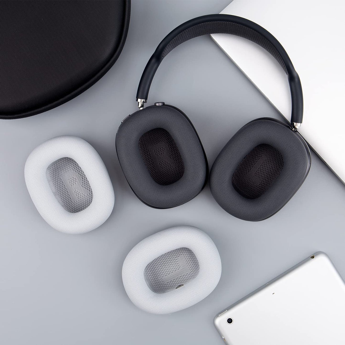 Link Dream Replacement Ear Cushion for Airpods Max Memory Foam with Protein Leather Magnetic Ear Pads for Airpods Max (Black)  Link Dream   