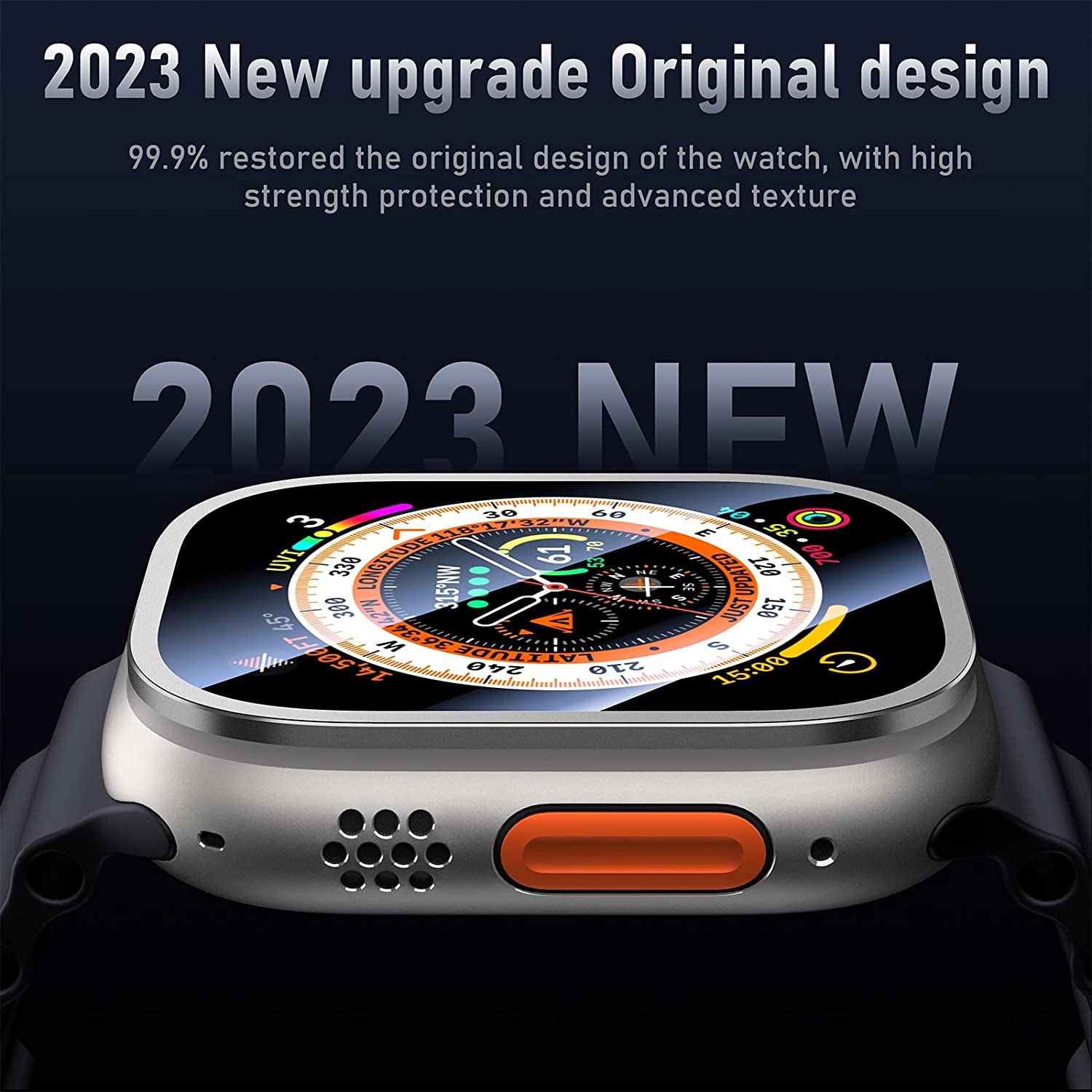 BAZO for Apple Watch Ultra Screen Protector 49Mm, Titanium Alloy Frame with 9H Tempered Glass Ultra-Thin Anti-Scratch High Definition Bubble Free Lightweight Protective Glass Film for Iwatch Ultra, Original  BAZO   