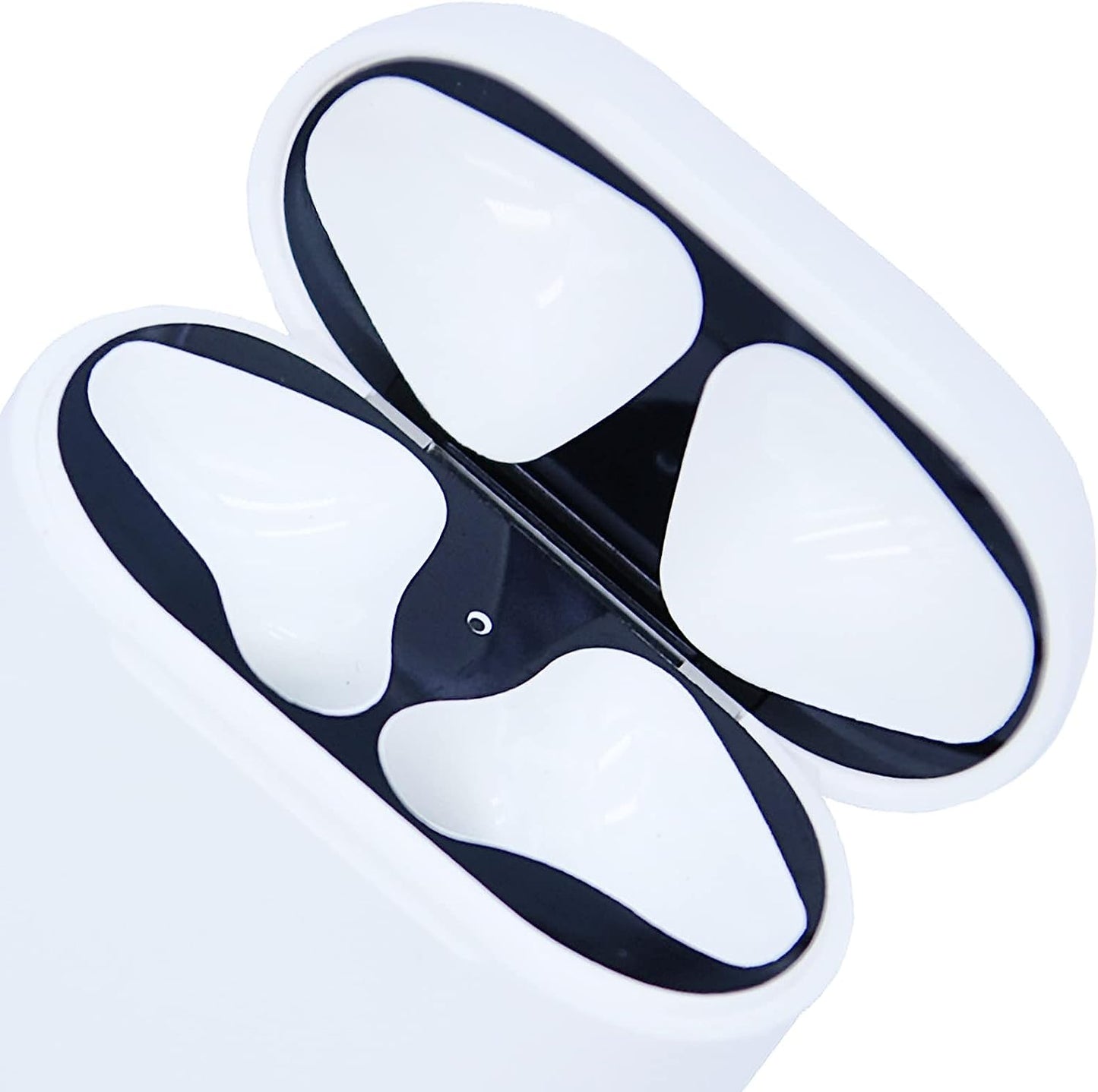 Johncase 2 Sets Dust Guard Sticker Compatible with Airpods Cases 1Rd/2Rd Generation W/Hole (Black)  Johncase   