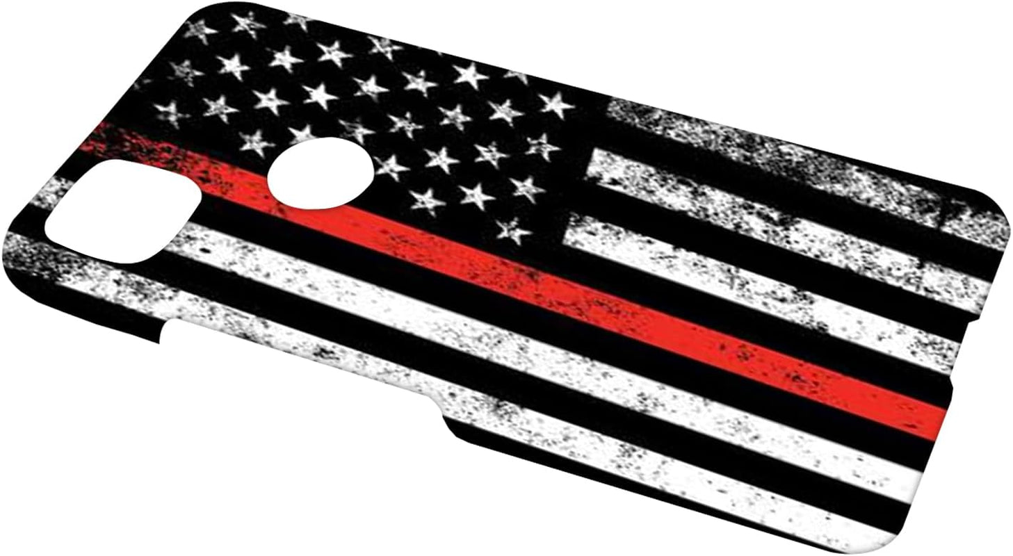 Glisten Google Pixel 4A 5G Case, Pixel 5 XL Case - Thin Red Line Design Printed Slim & Sleek Cute Plastic Hard Snap on Protective Designer Back Case/Cover for Pixel 4A 5G (6.2"). [Not for 4G]  Glisten   