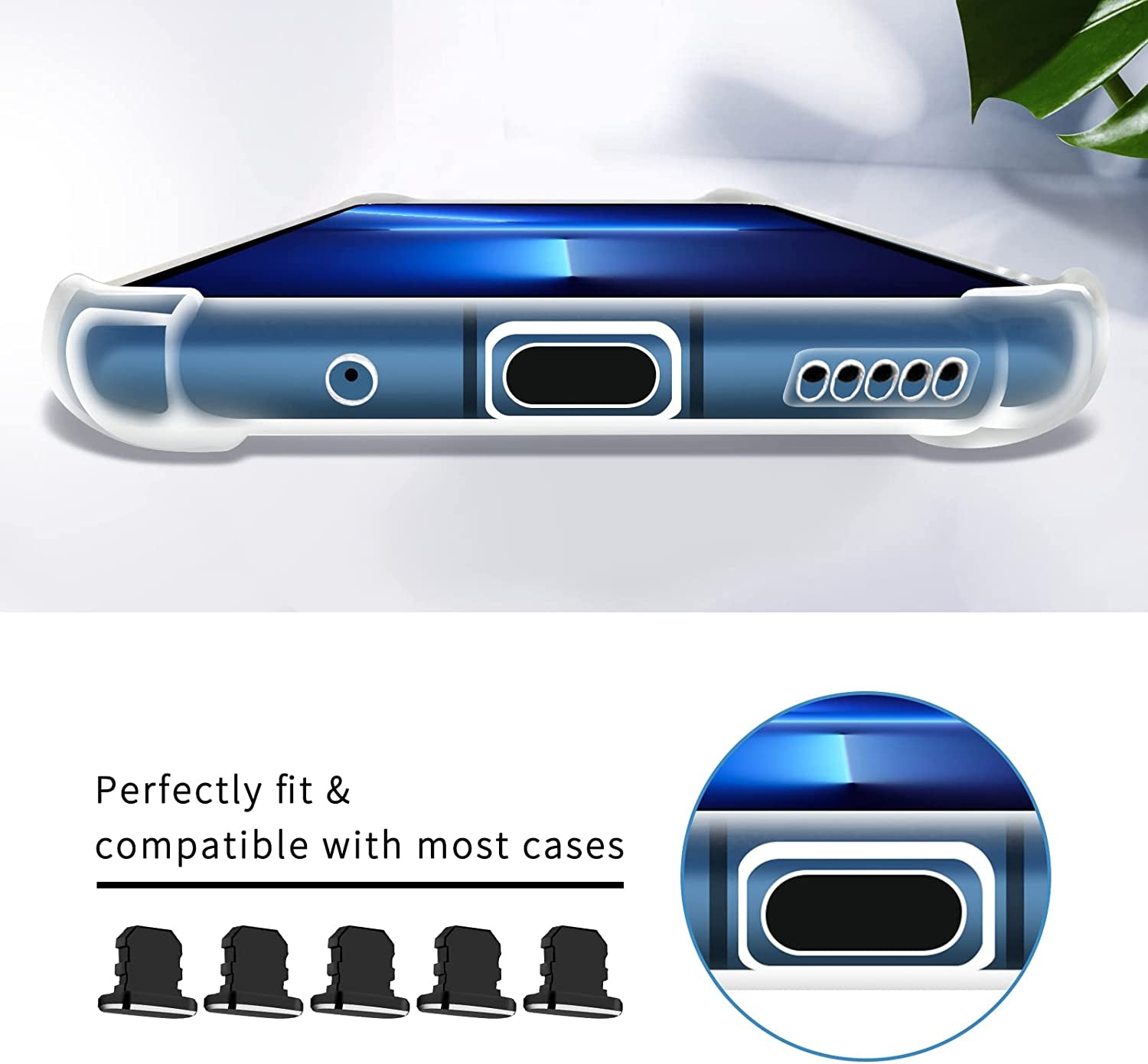 Zentiky 5 Pieces for Iphone Dust Plug,Anti Dust Plugs Compatible with Iphone 14,13,12,11,X,Xs,8,7, Plus, Max, Pro, Mini, Ipad with Lightning Charging Port,Protect Charging Port from Dust and Moist  ZenTiky   