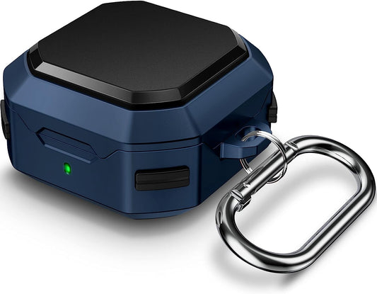 Goton Armor Case Compatible for Galaxy Buds 2 Case (2021)/ Galaxy Buds Pro Case (2021) / Galaxy Buds Live Case (2020) Hard PC Shockproof Case Protective Cover with Keychain (Mystic Blue)  Goton   