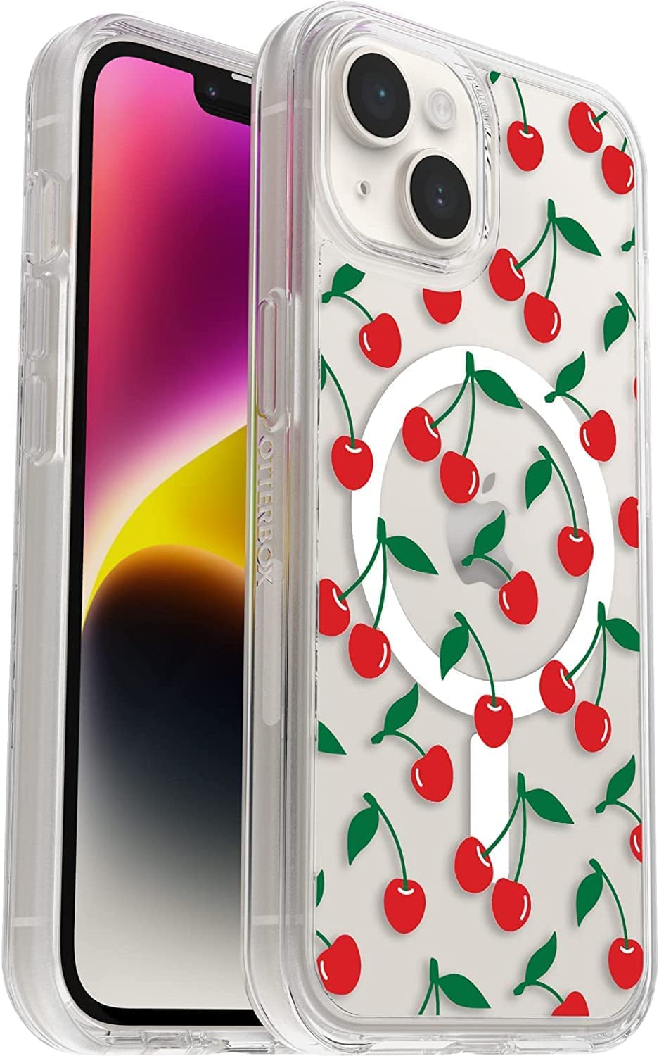 Otterbox Symmetry Series+ Case with Magsafe for Iphone 14 & Iphone 13 (Only) - Non-Retail Packaging - Fresh Forest  OtterBox Cherry On Top (Red/Clear)  
