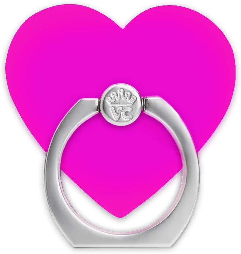 Velvet Caviar Cell Phone Ring Holder - Finger Ring & Stand - Improves Phone Grip Compatible with Iphone, Galaxy and Most Smartphones (Neon Pink Heart)  Velvet Caviar Neon Purple Heart  
