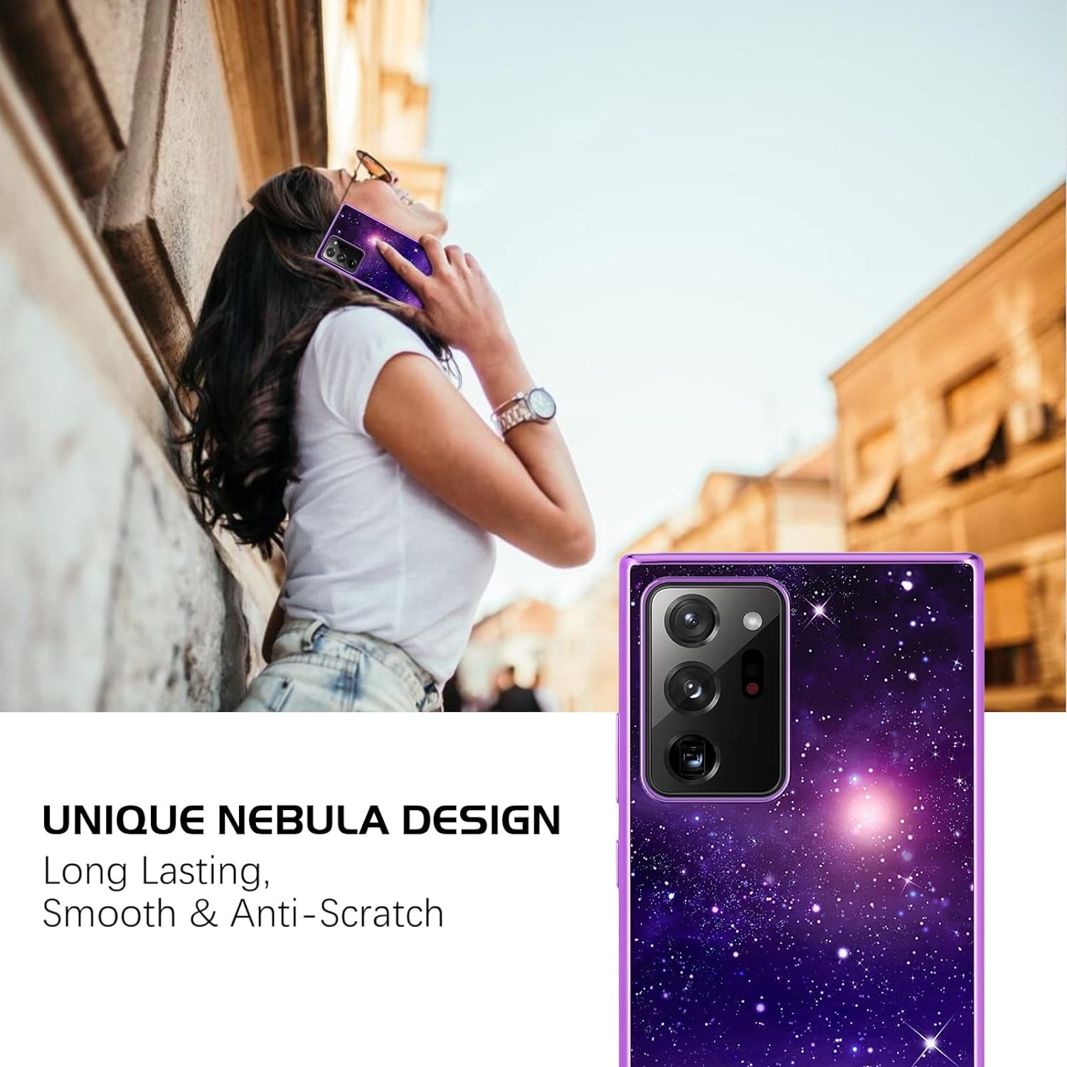 DOMAVER Samsung Galaxy Note 20 Ultra Case Glow in the Dark Stylish Nebula Luminous Space Men Women Protective Cover for Note 20 Ultra 4G/5G- Shining Nebula  DOMAVER   